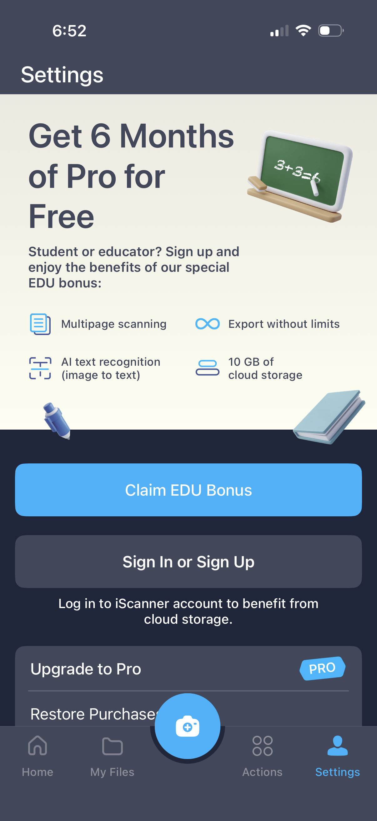 iscanner prompt sign in for