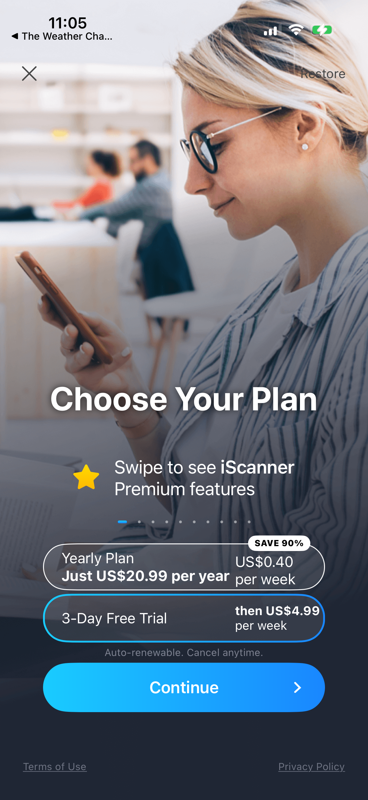 iscanner Paywall