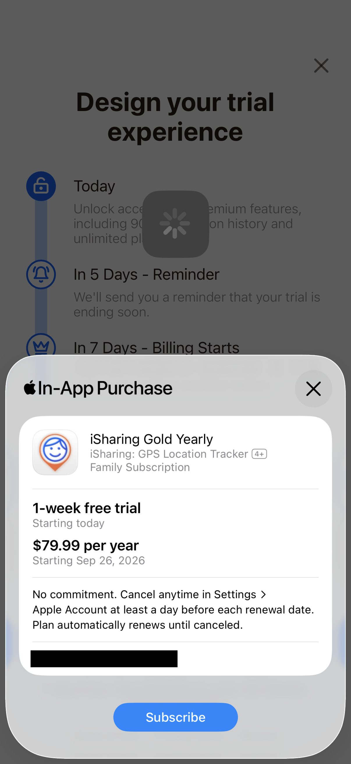 Step 1 of Isharing Onboarding Paywall