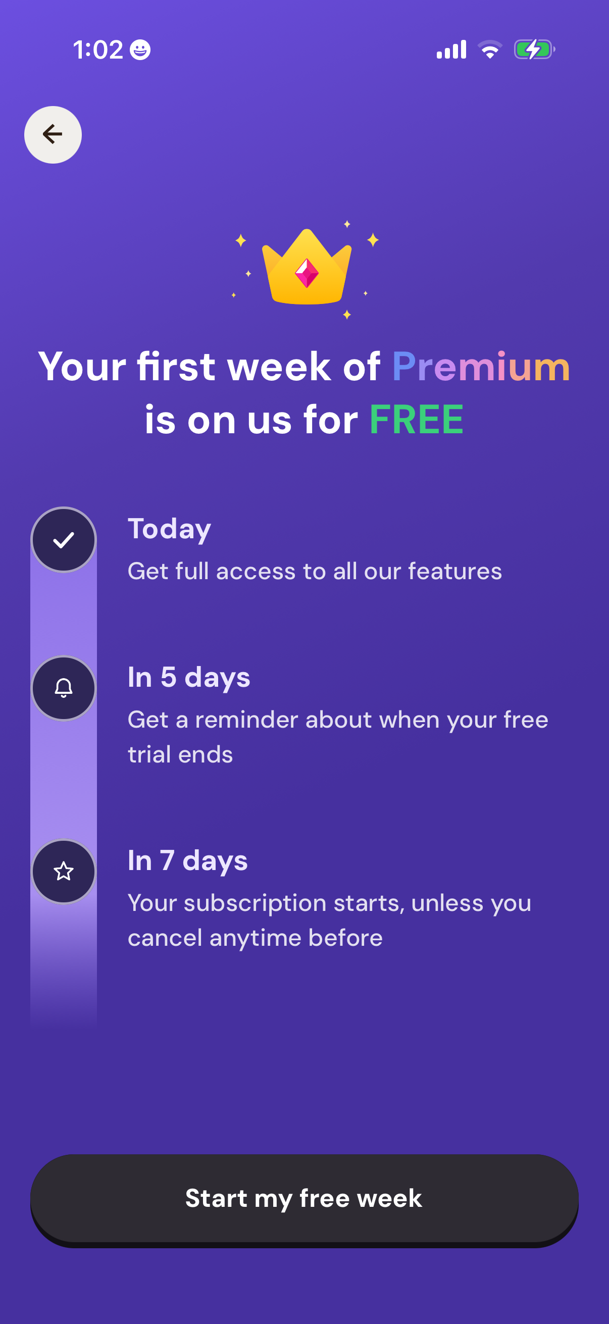 Step 3 of Juno Onboarding Paywall