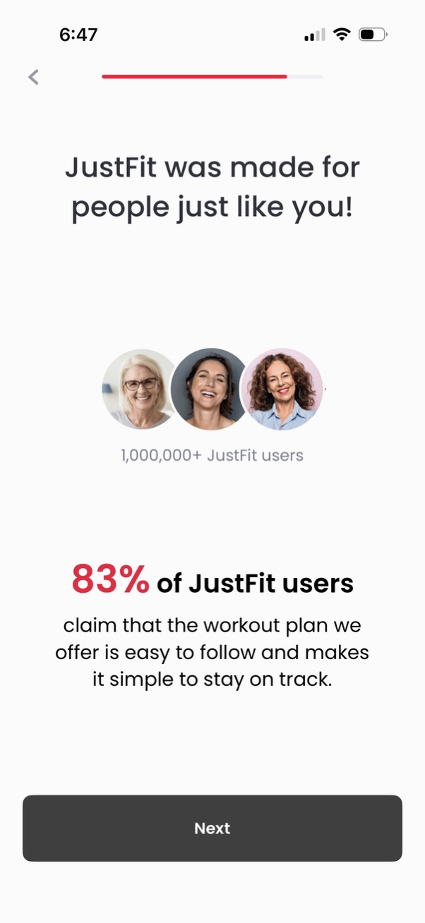 justfit app screenshot 10