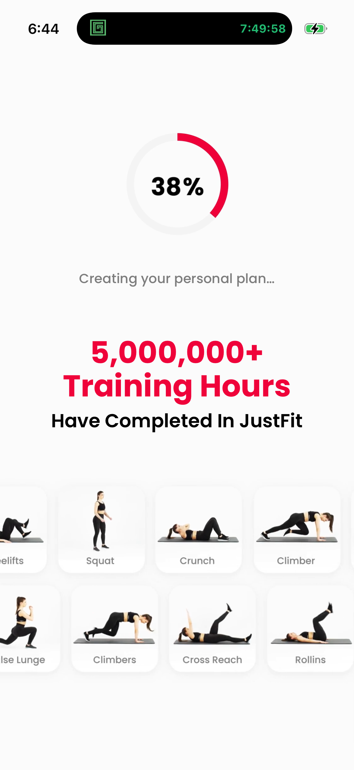 justfit app screenshot 2