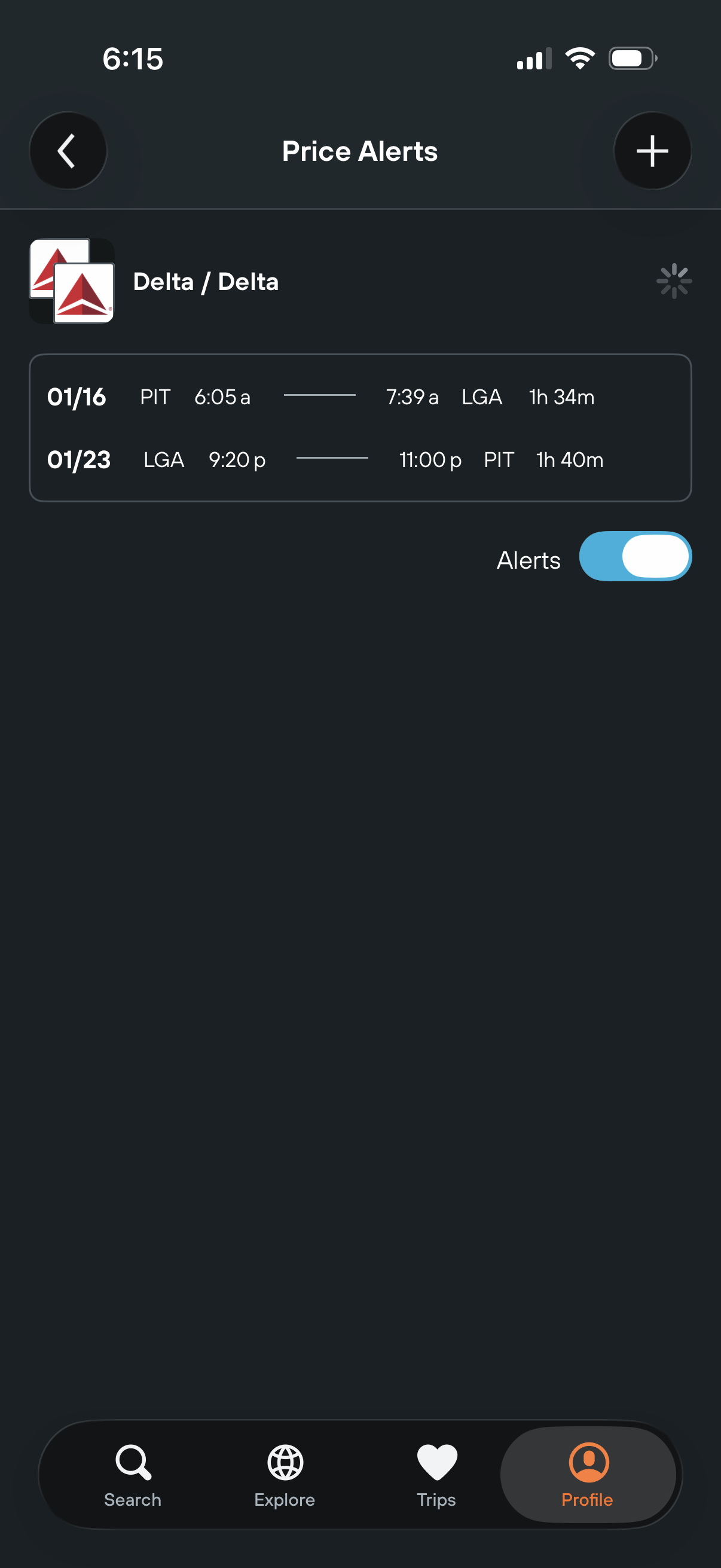 kayak manage notification settings