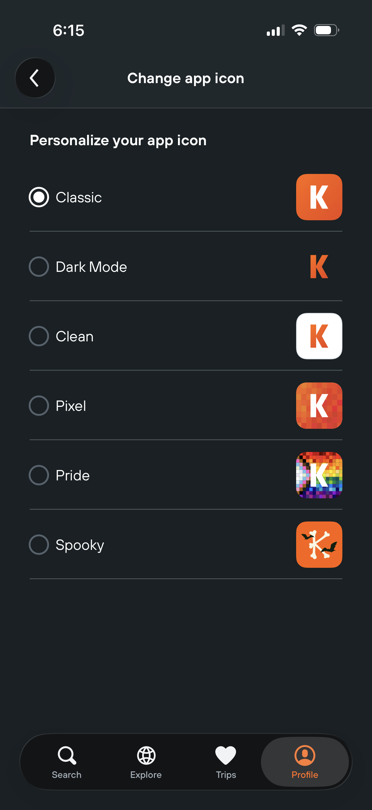 kayak app screenshot 1
