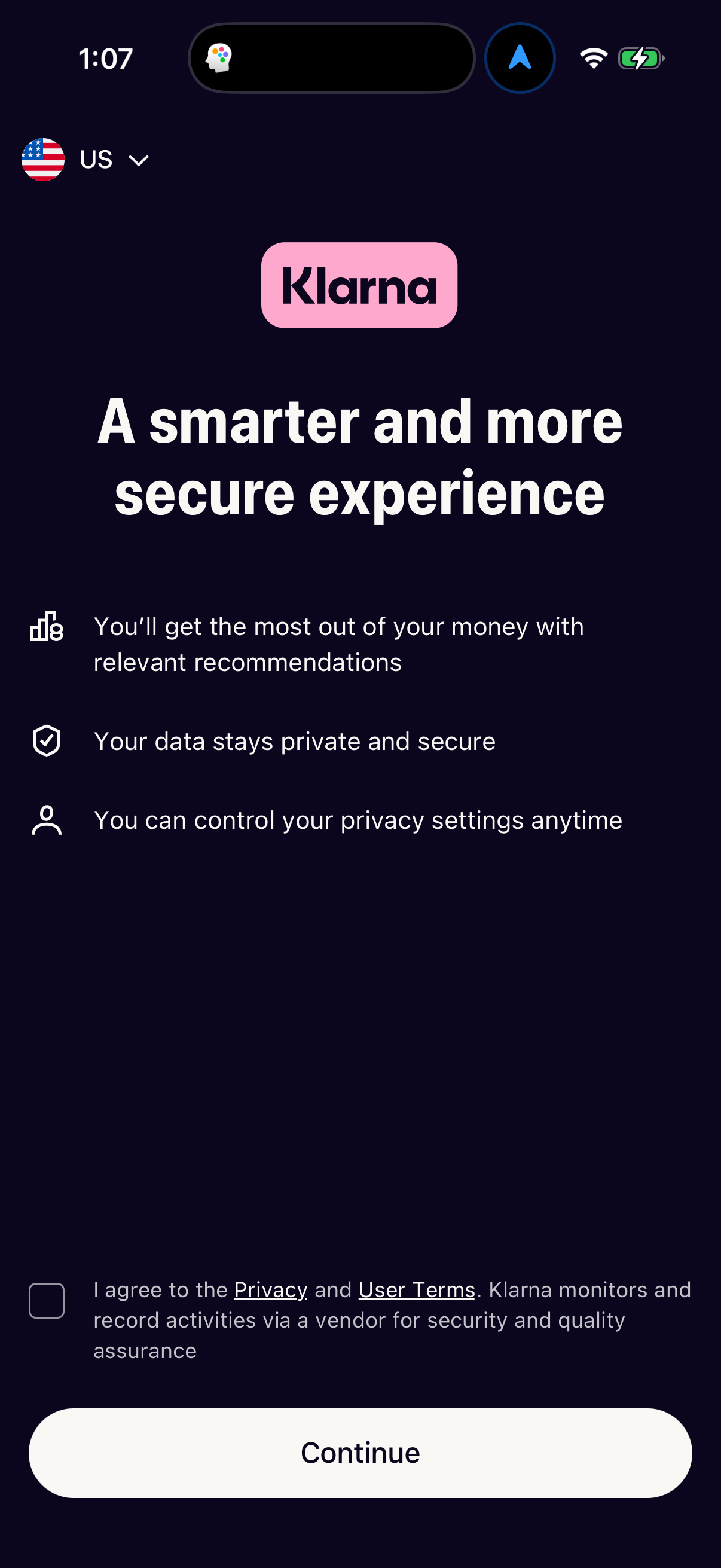 Step 1 of klarna Main_tabs