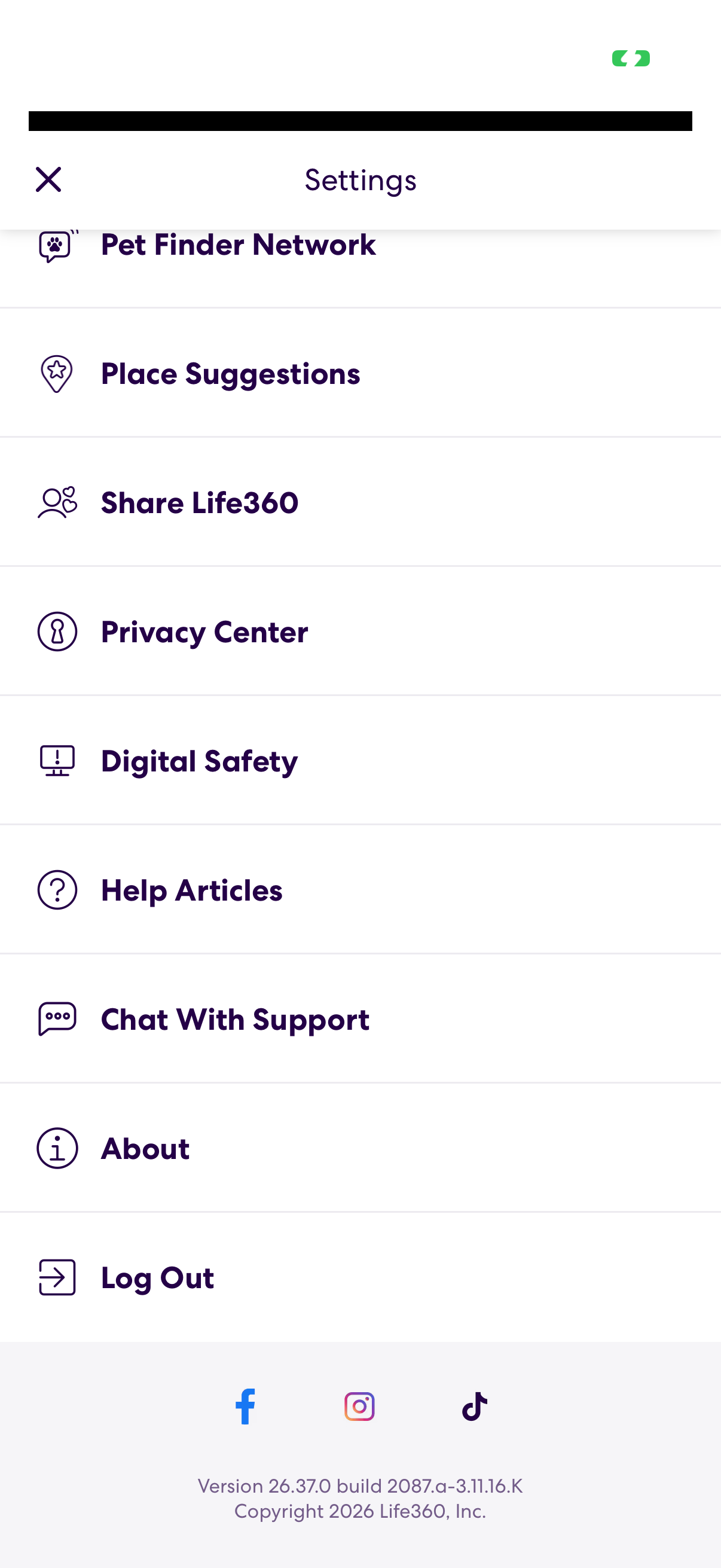life360 screen