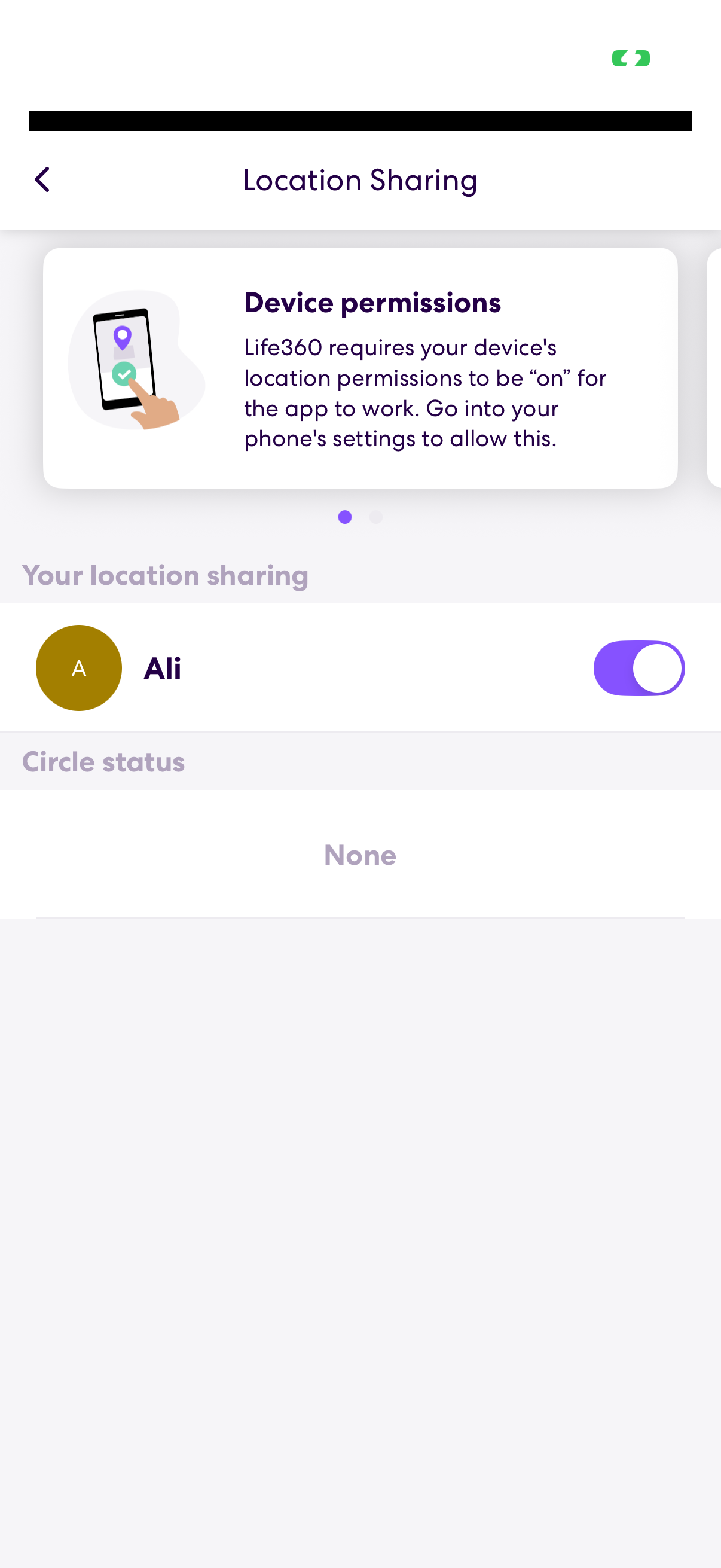 life360 screen