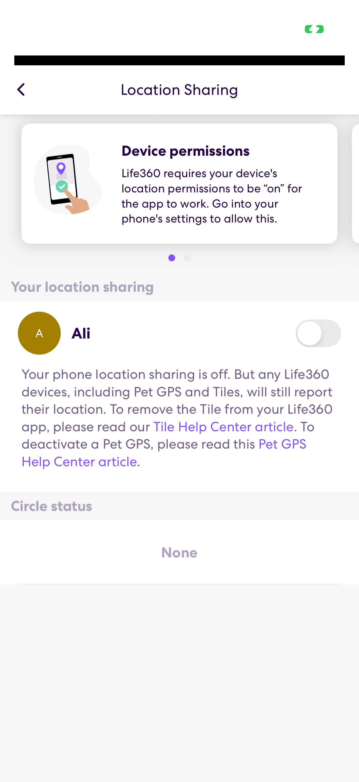 life360 screen
