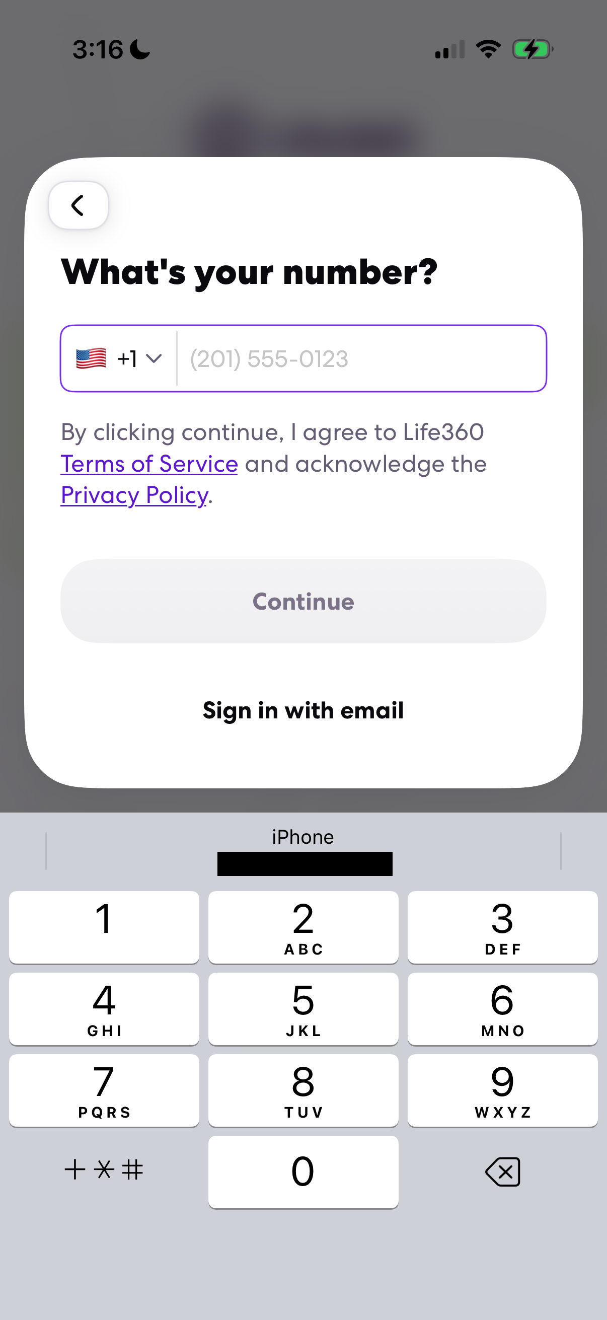 life360 screen