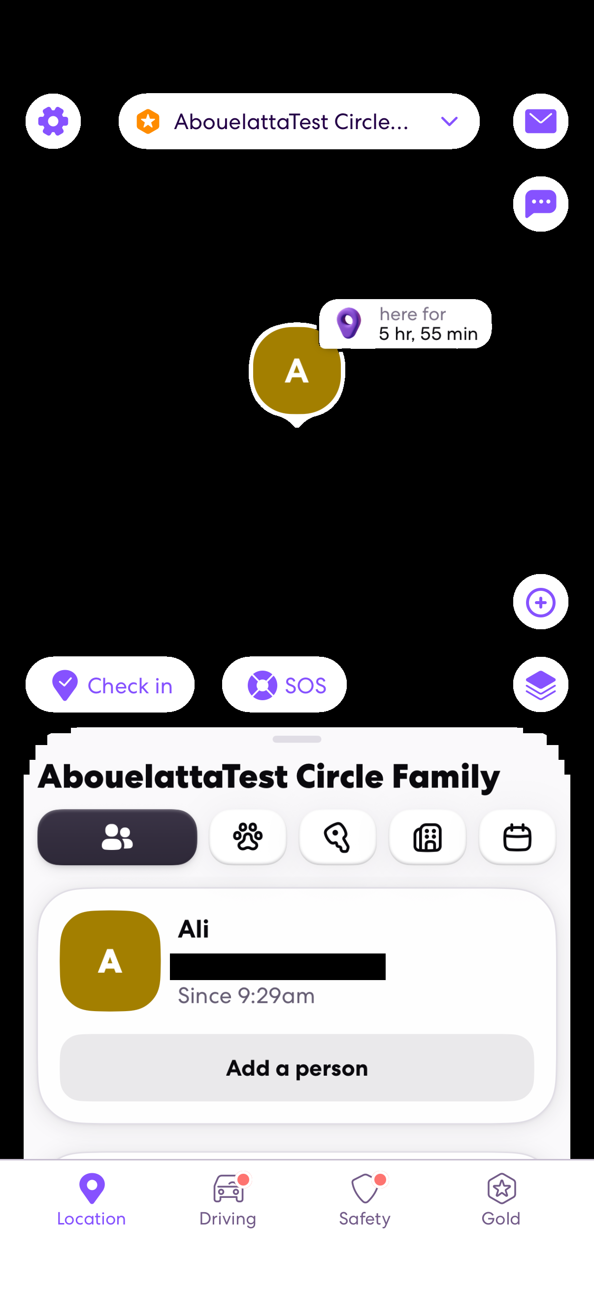 Life360 app screenshot 1