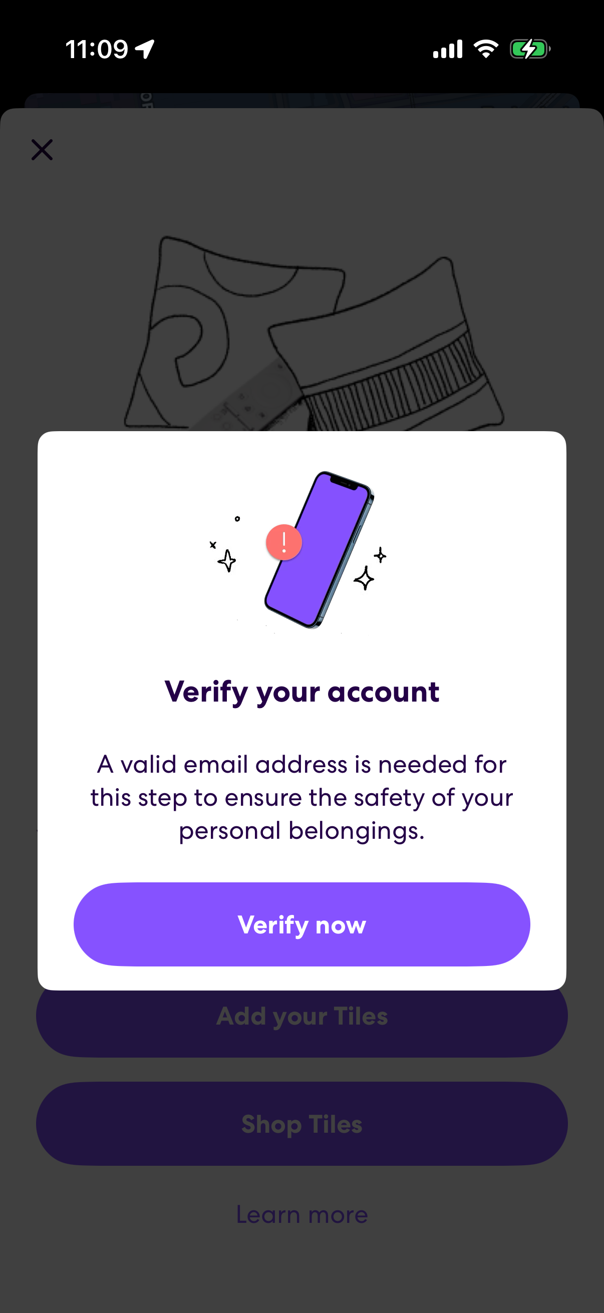 Step 2 of Life360 Add Tile