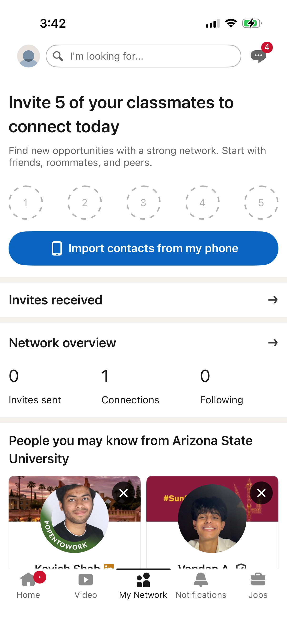 linkedin screen