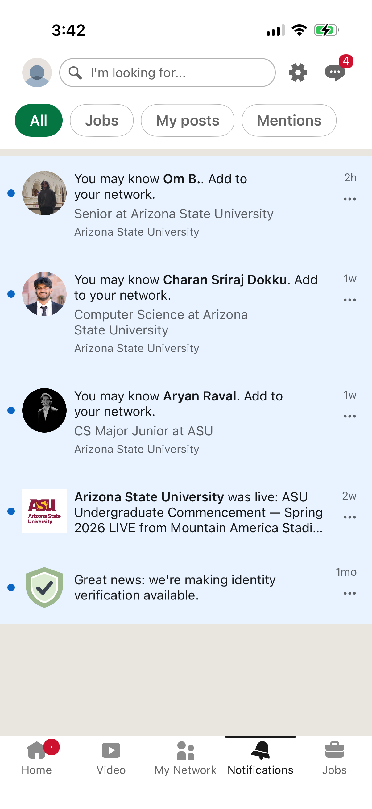 linkedin screen