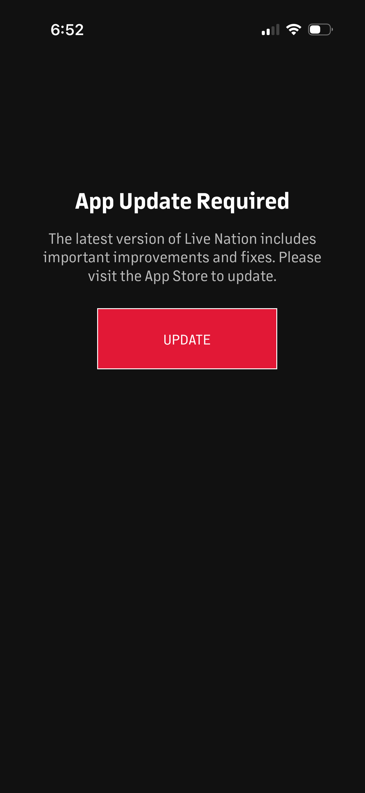 livenation app screenshot 1
