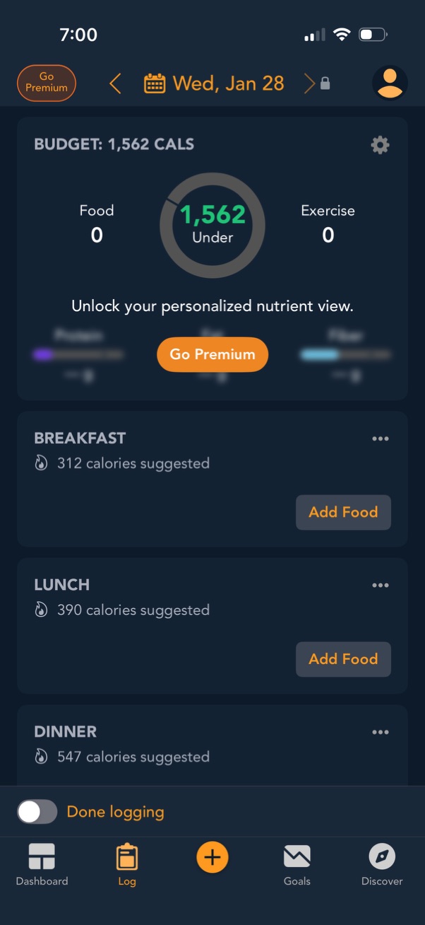 lose-it app screenshot 1
