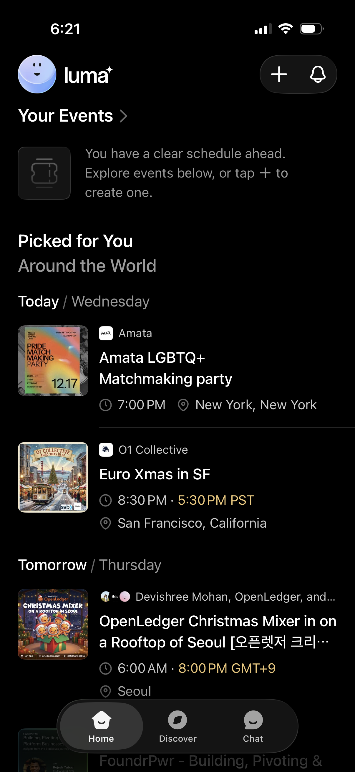 luma open event details