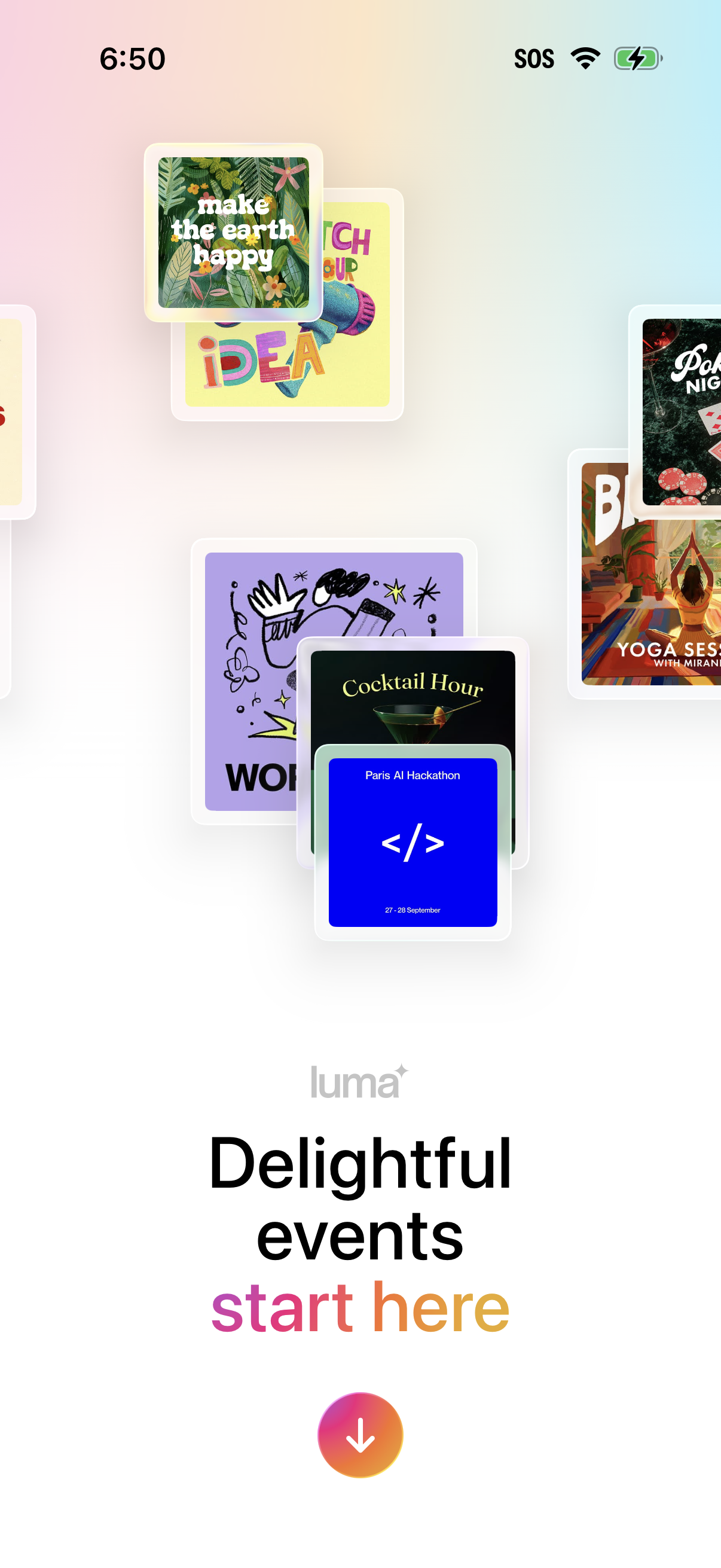 Step 1 of Luma Onboarding