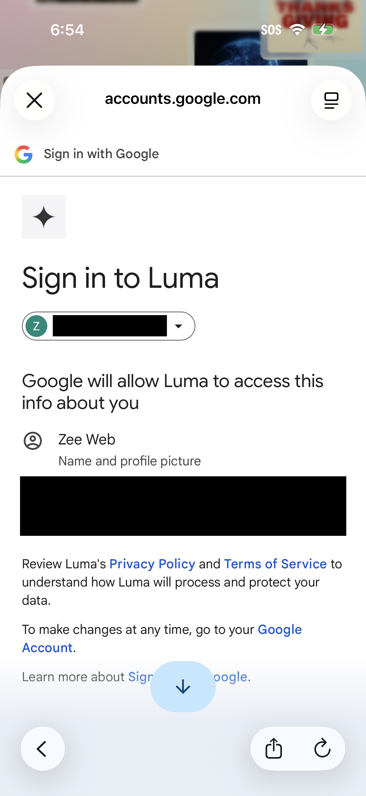 Step 5 of Luma Onboarding
