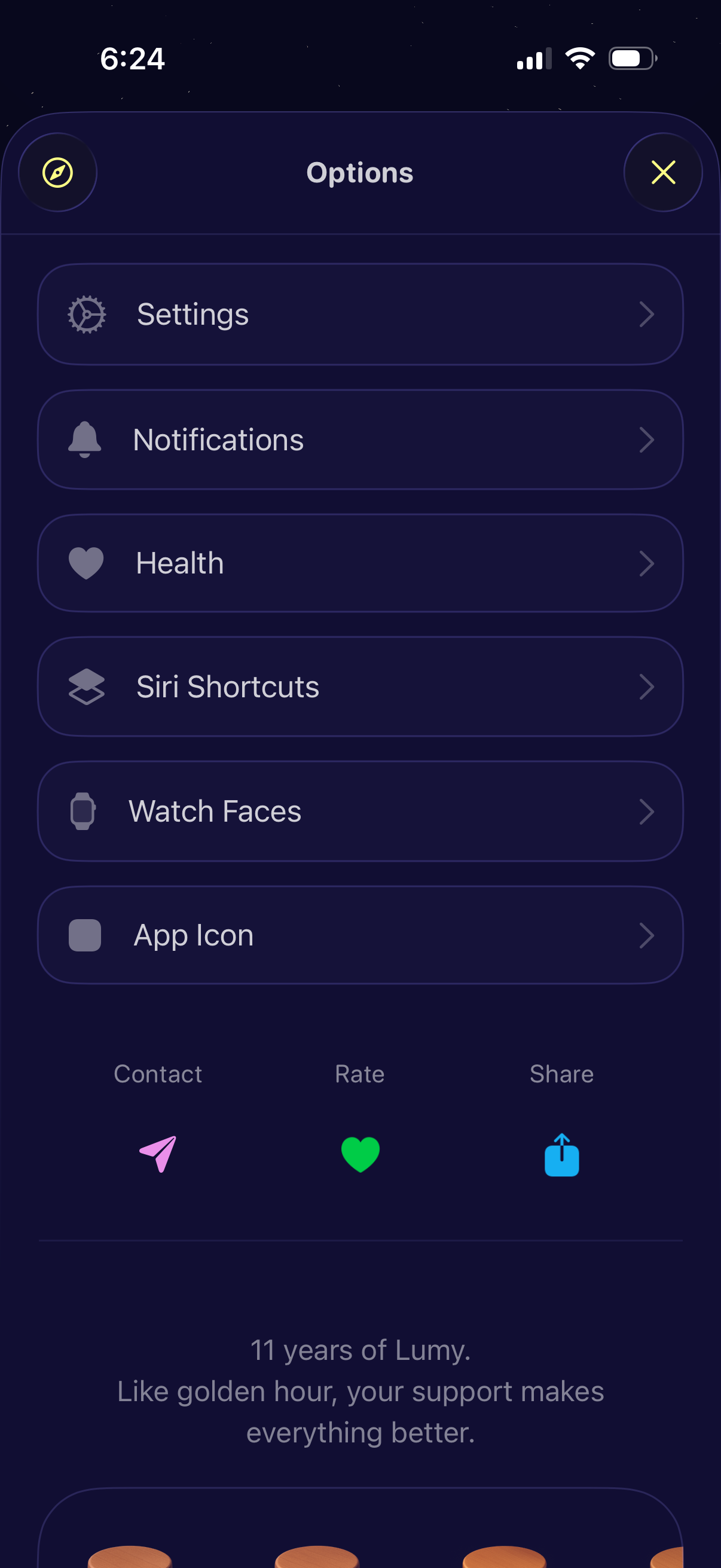 lumy adjust settings