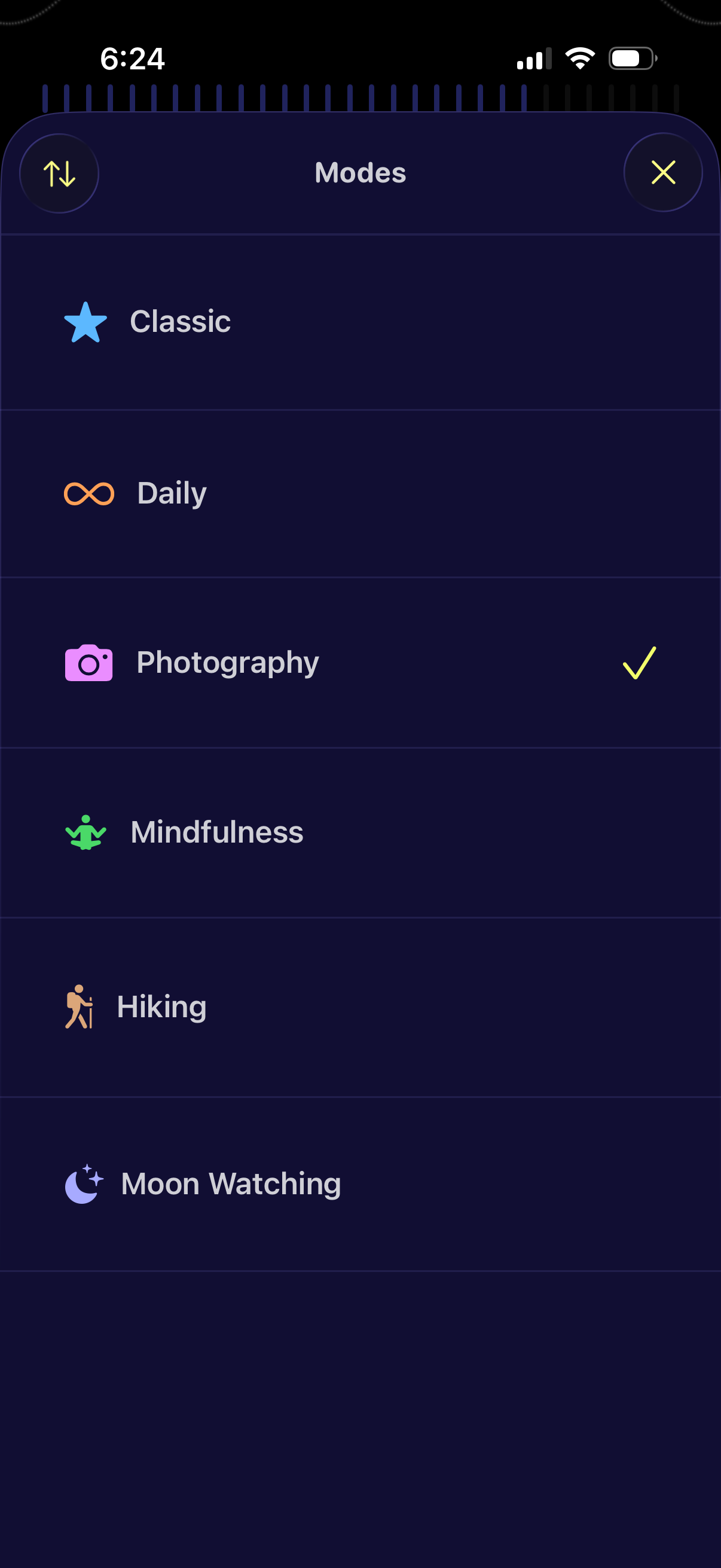 lumy switch to photography mode