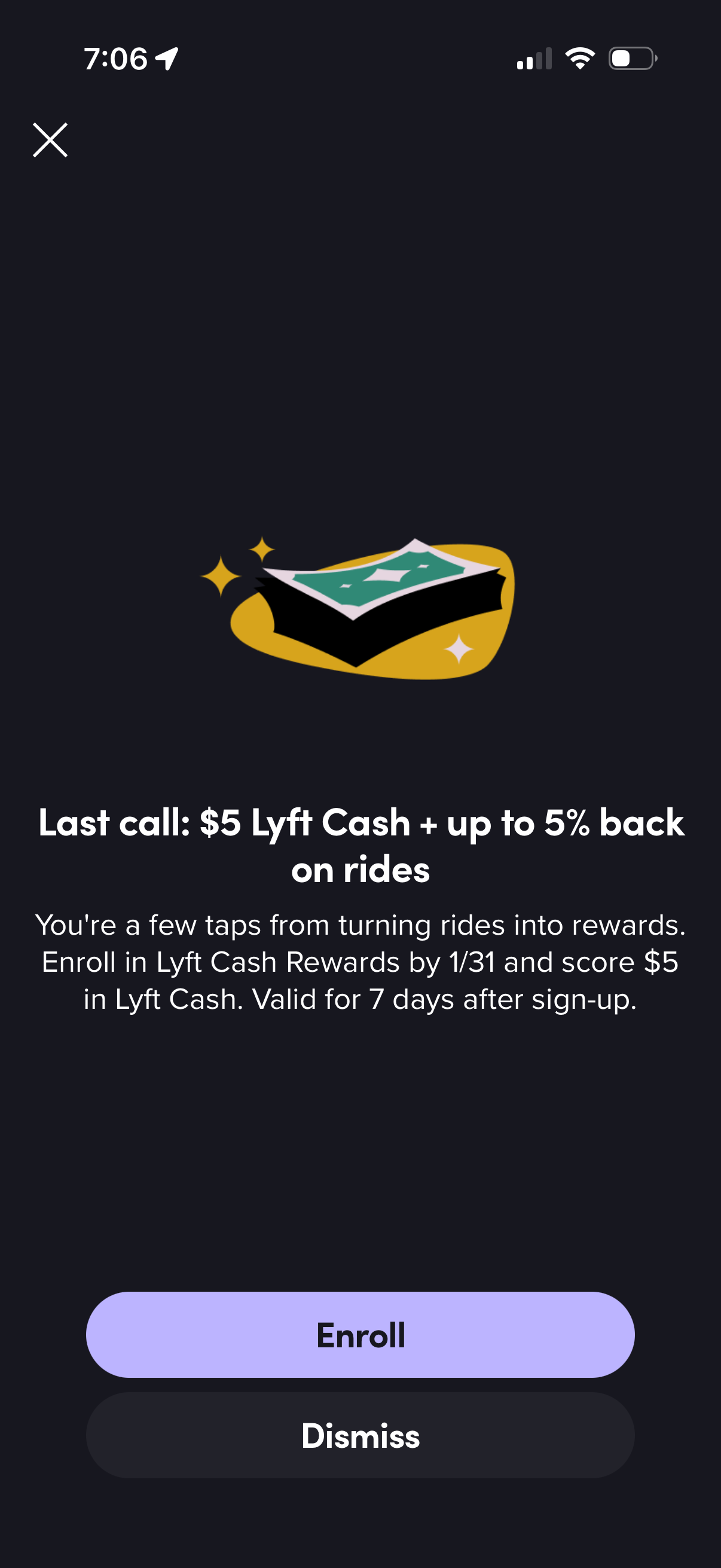 lyft app screenshot 2