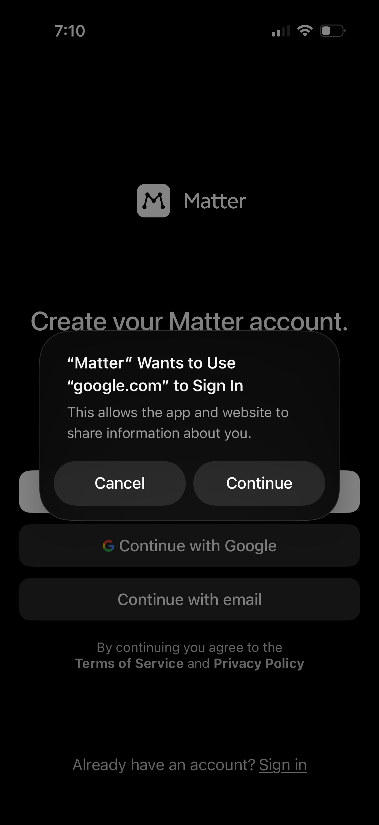 matter app screenshot 4