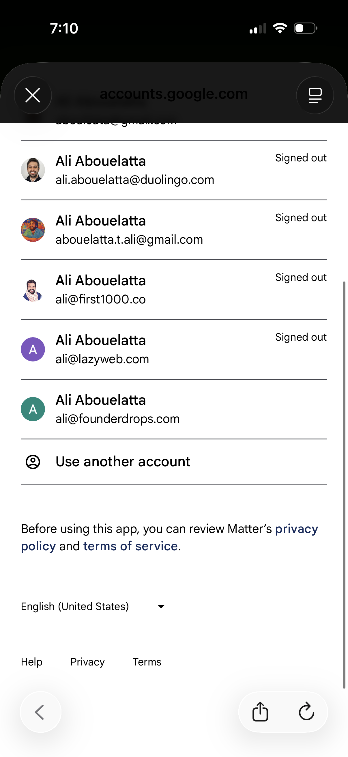 matter app screenshot 3