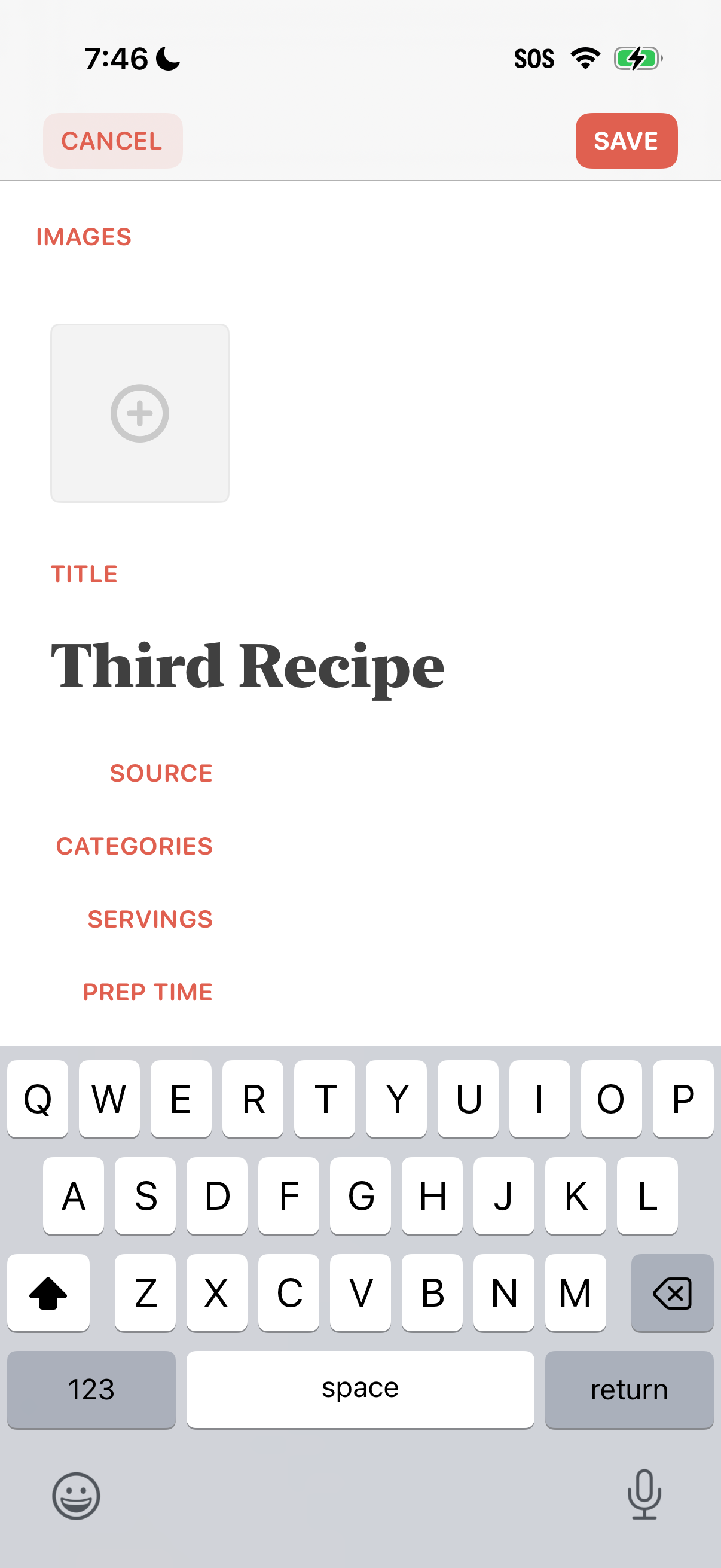 Step 3 of Mela Create Recipe