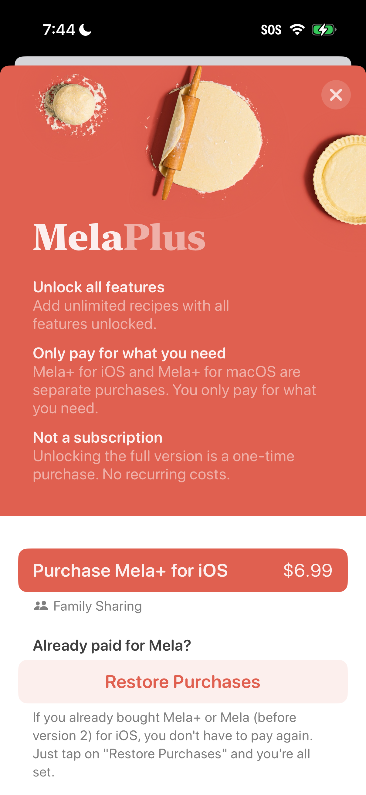 Step 2 of Mela Settings Paywall