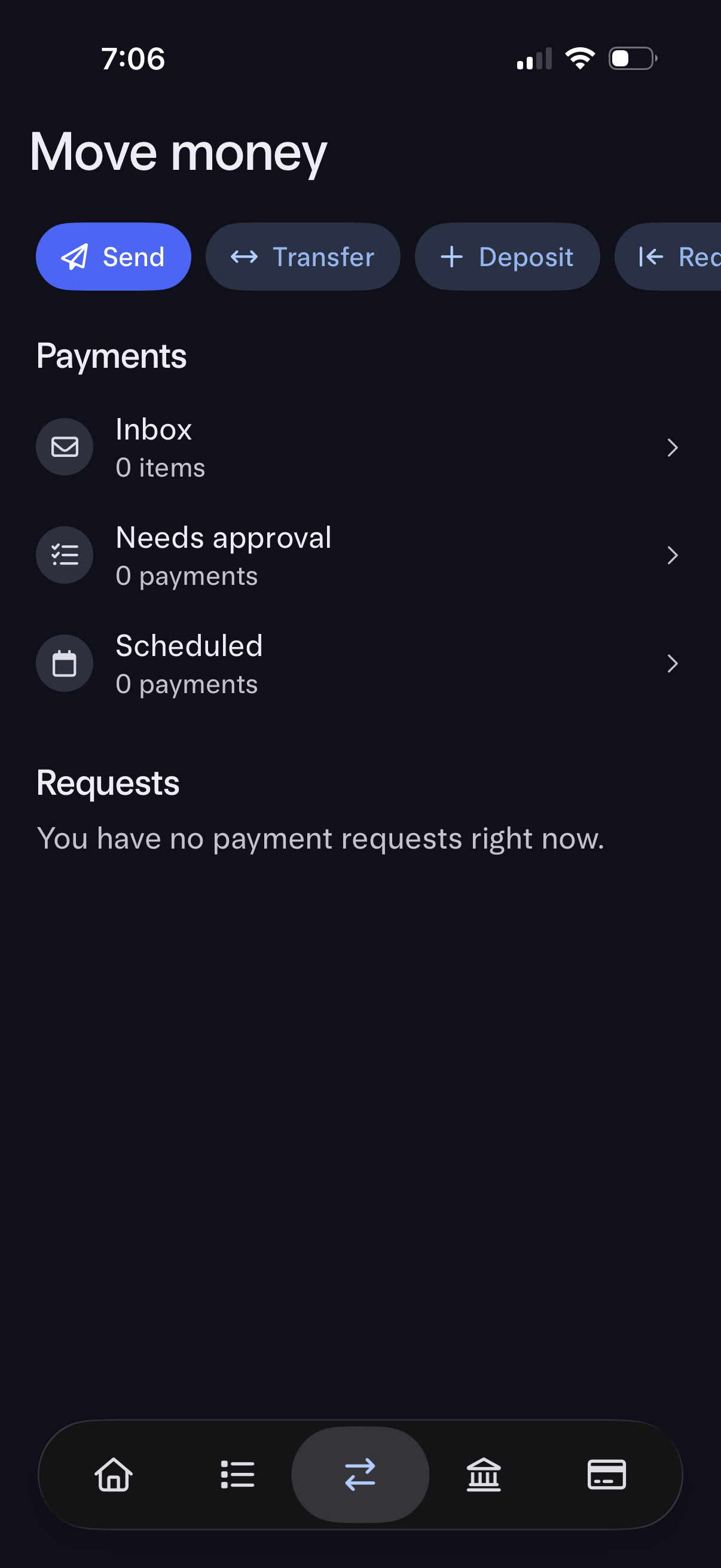 mercury request a payment