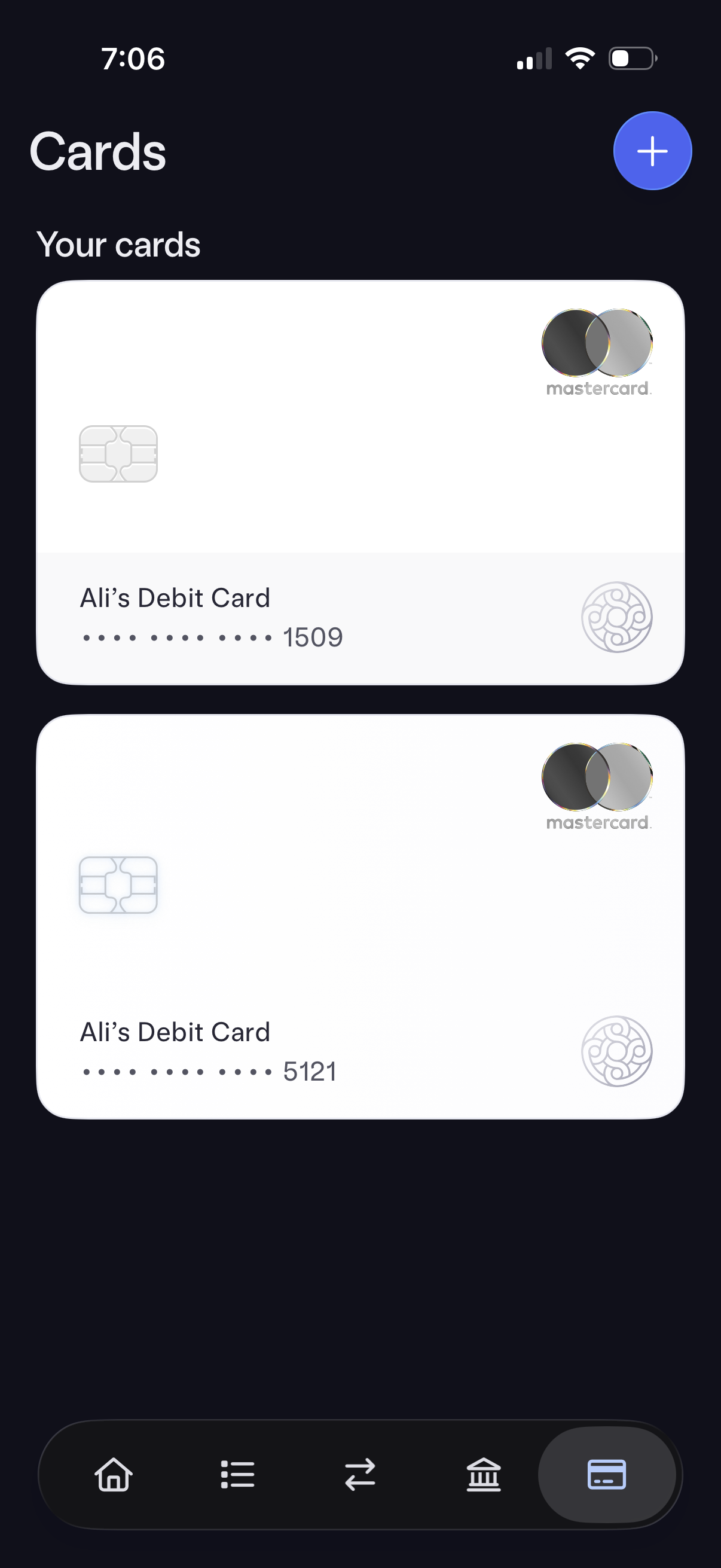 mercury view card details