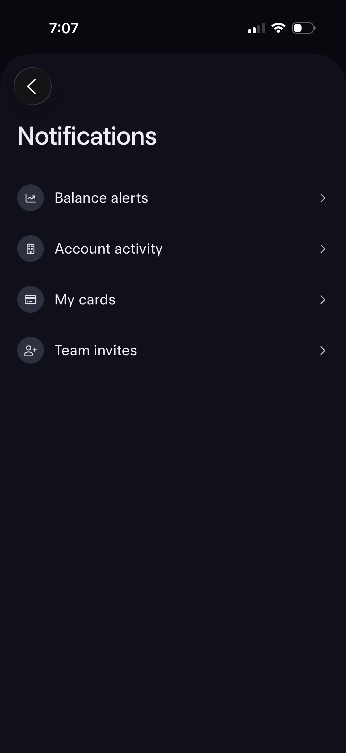 mercury manage notification settings