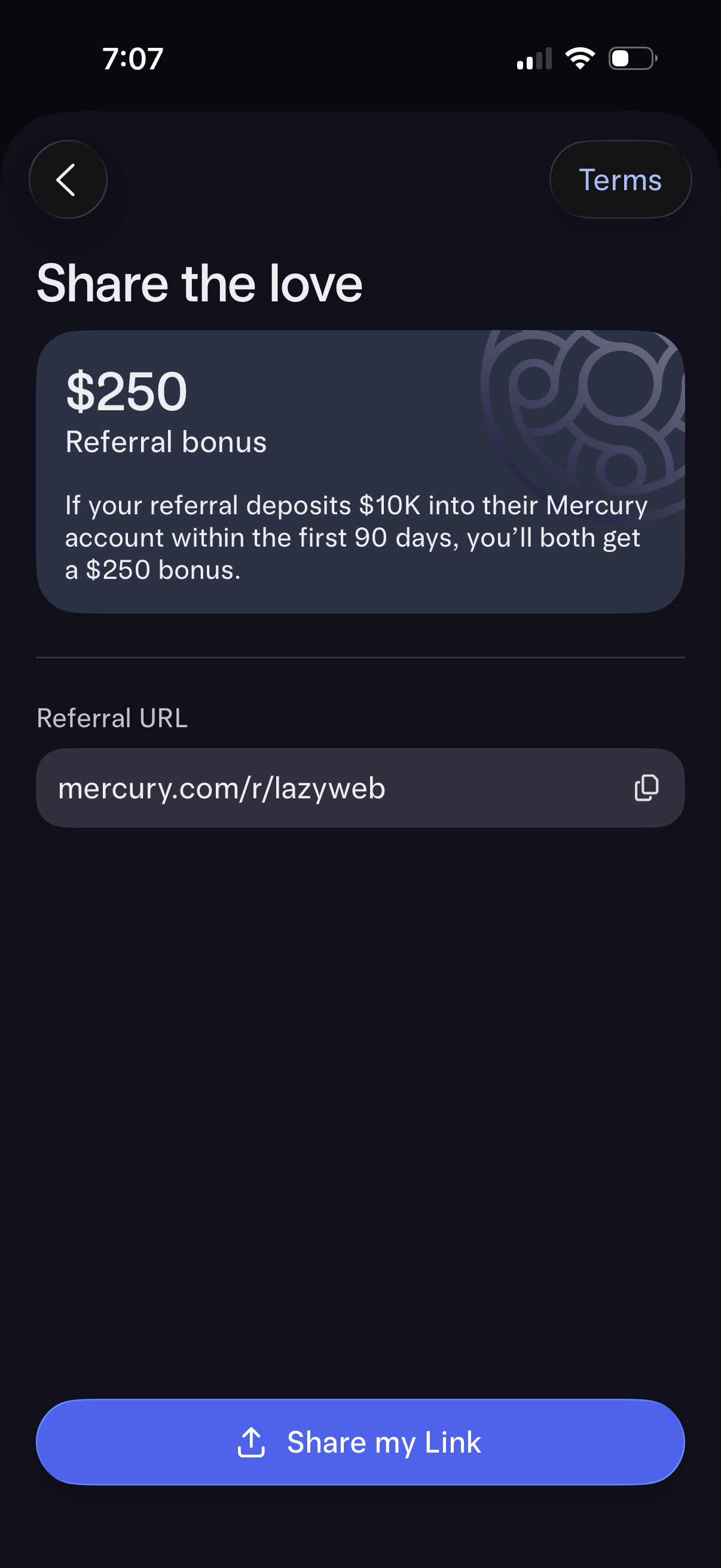 mercury share referral link