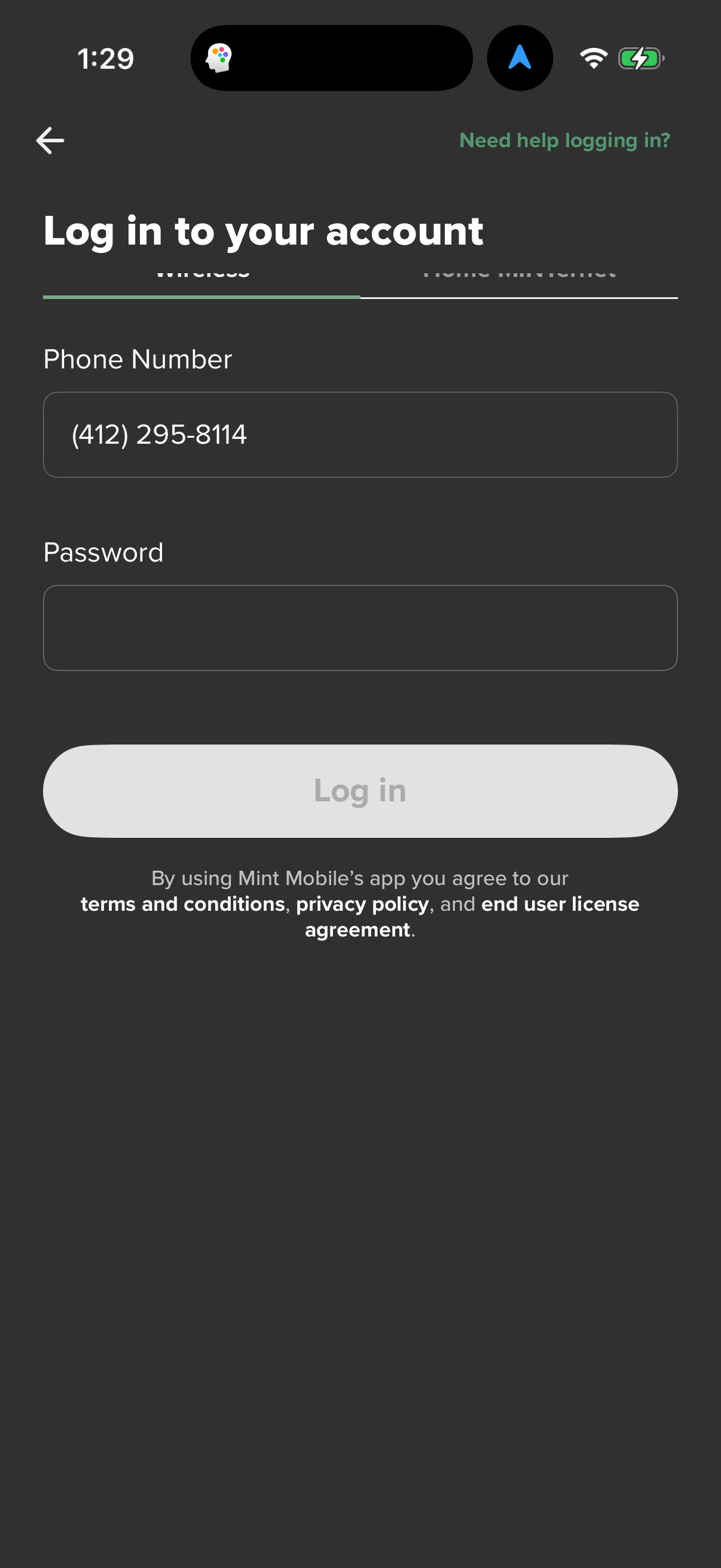 Step 1 of mint-mobile Main_tabs
