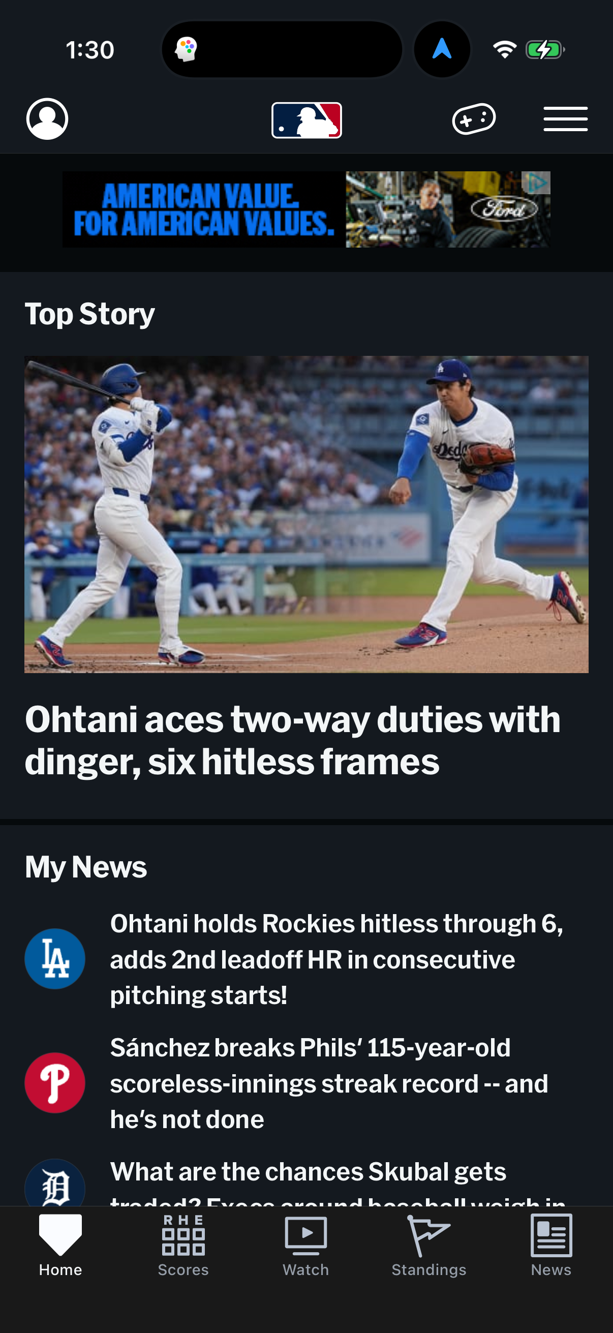 Step 1 of mlb Main_tabs