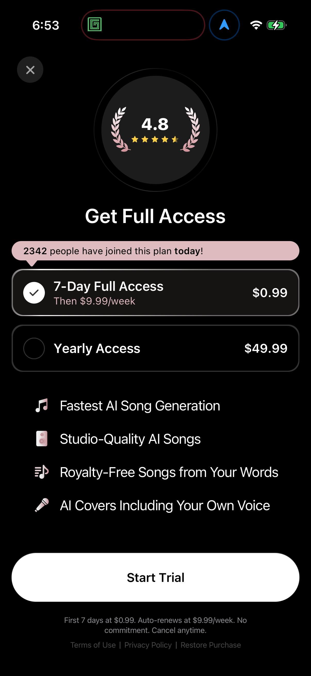 mytunes app screenshot 2