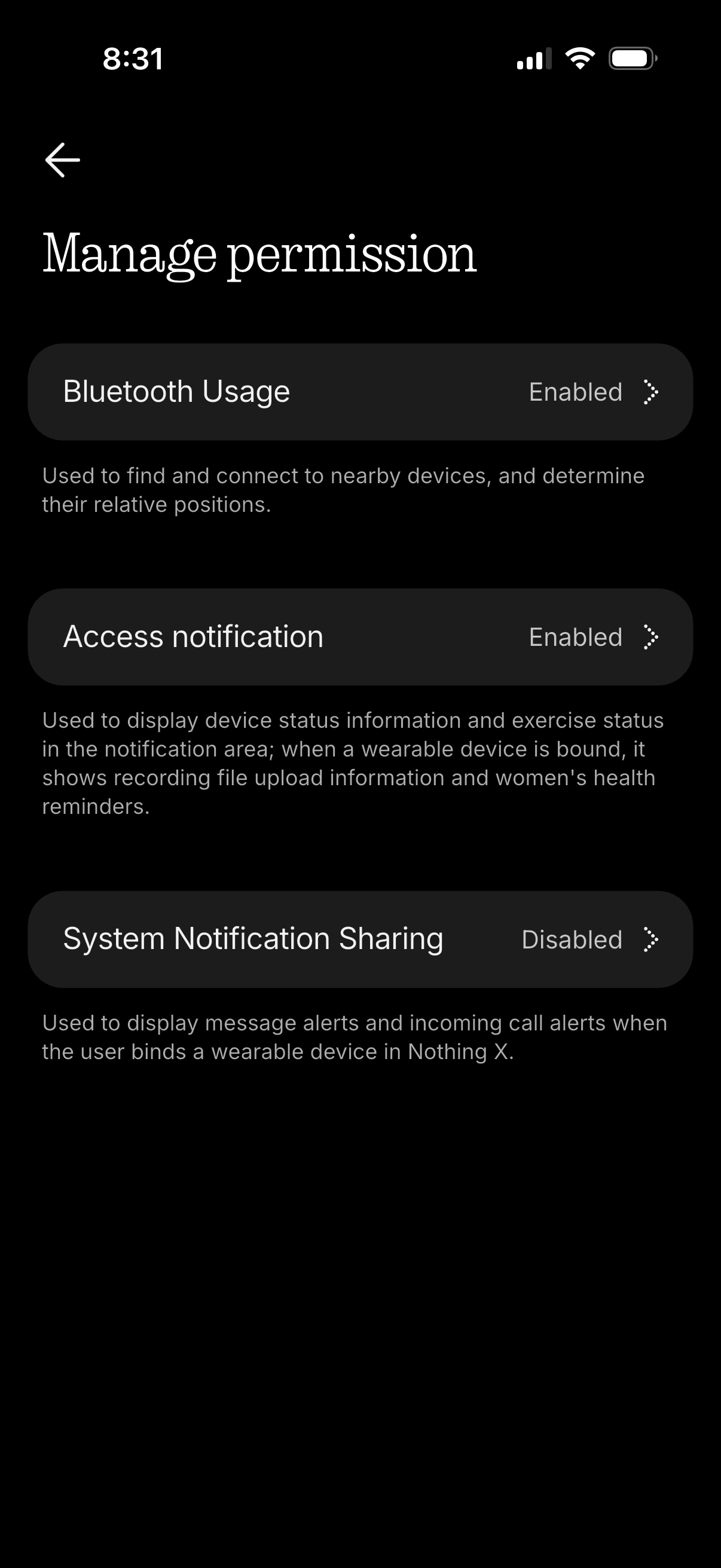 nothing-x app screenshot 1