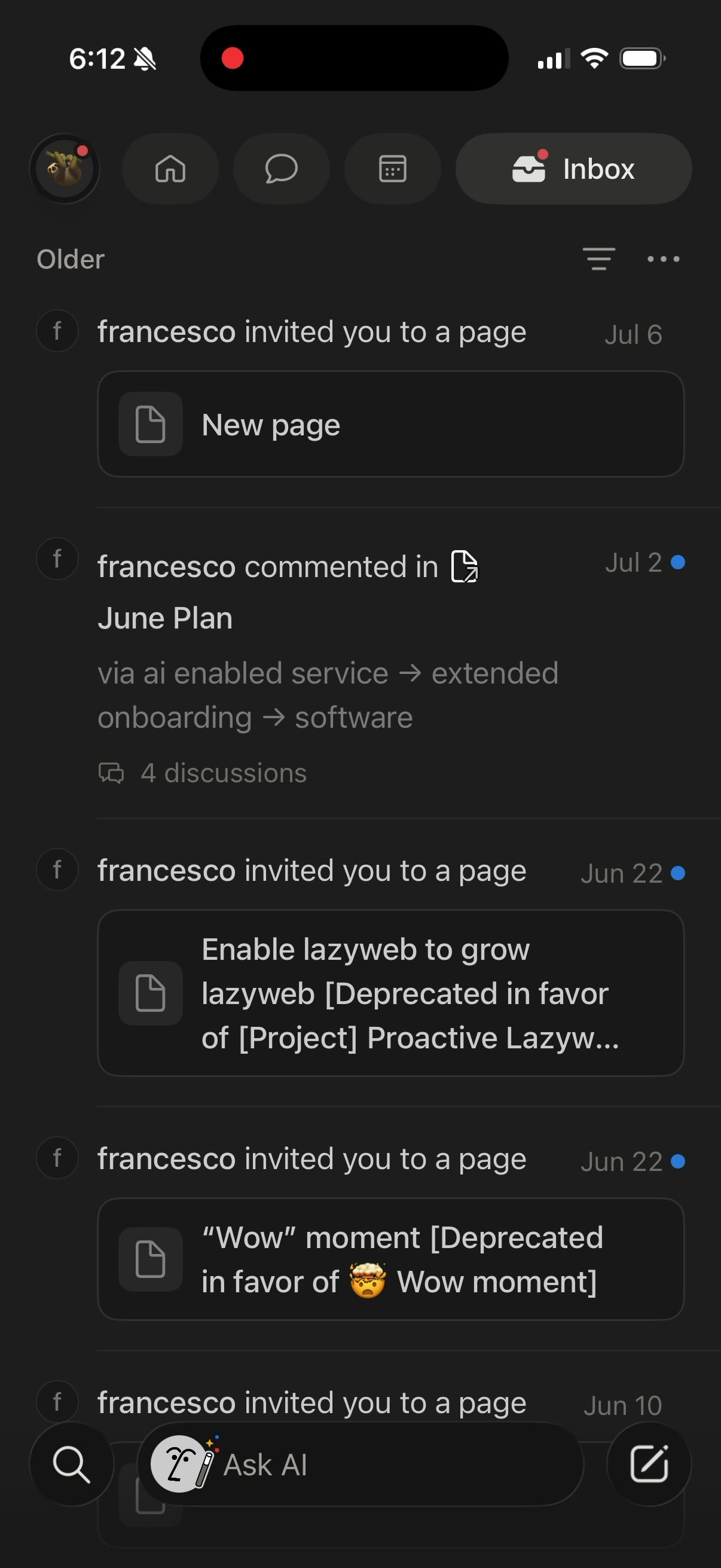 Notion app screenshot 4