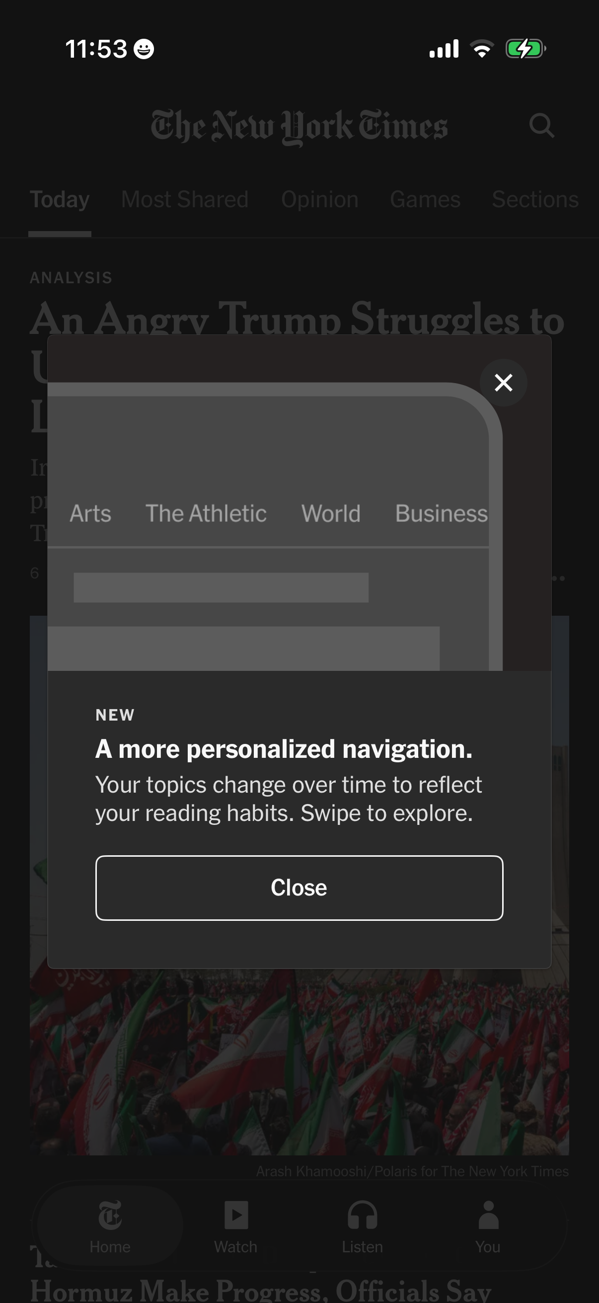Nyt app screenshot 1