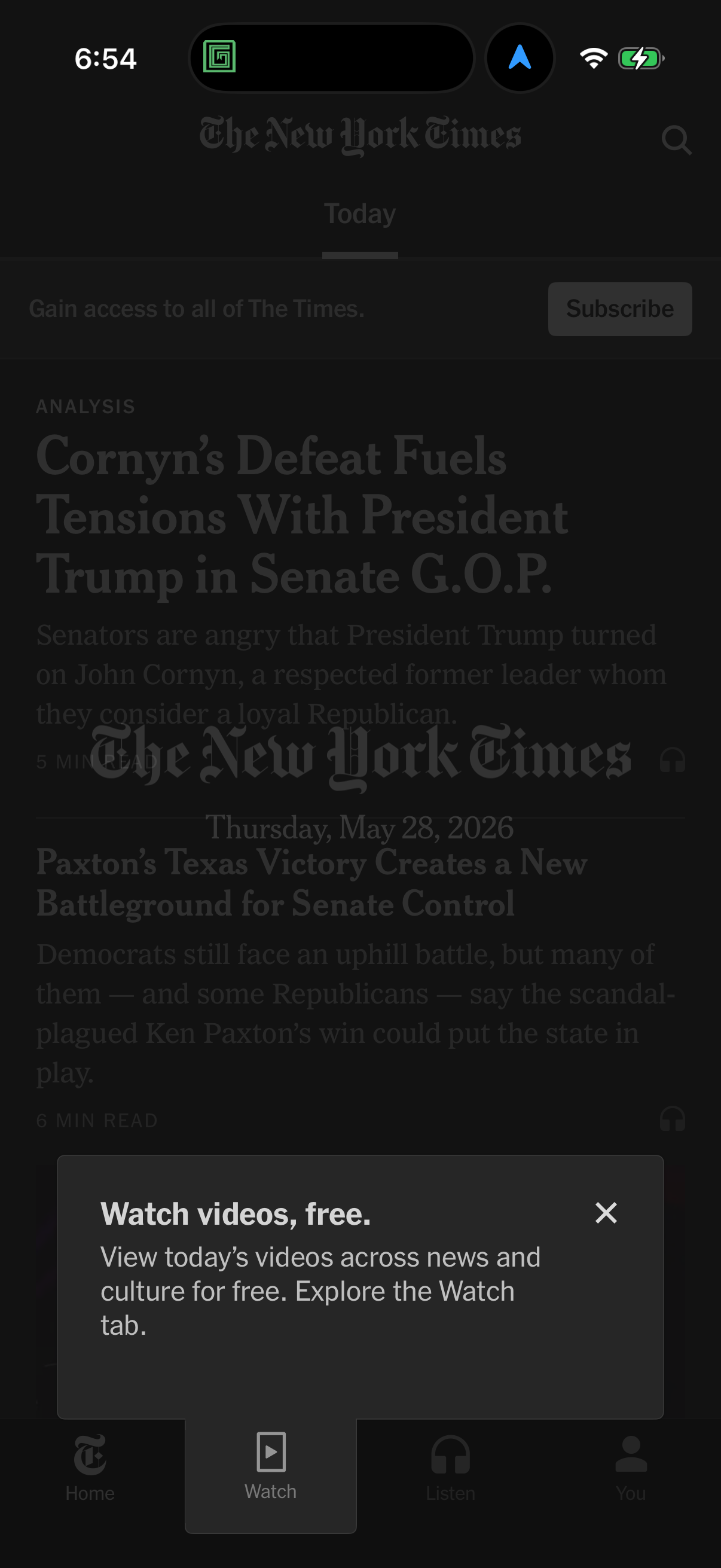 nyt app screenshot 1