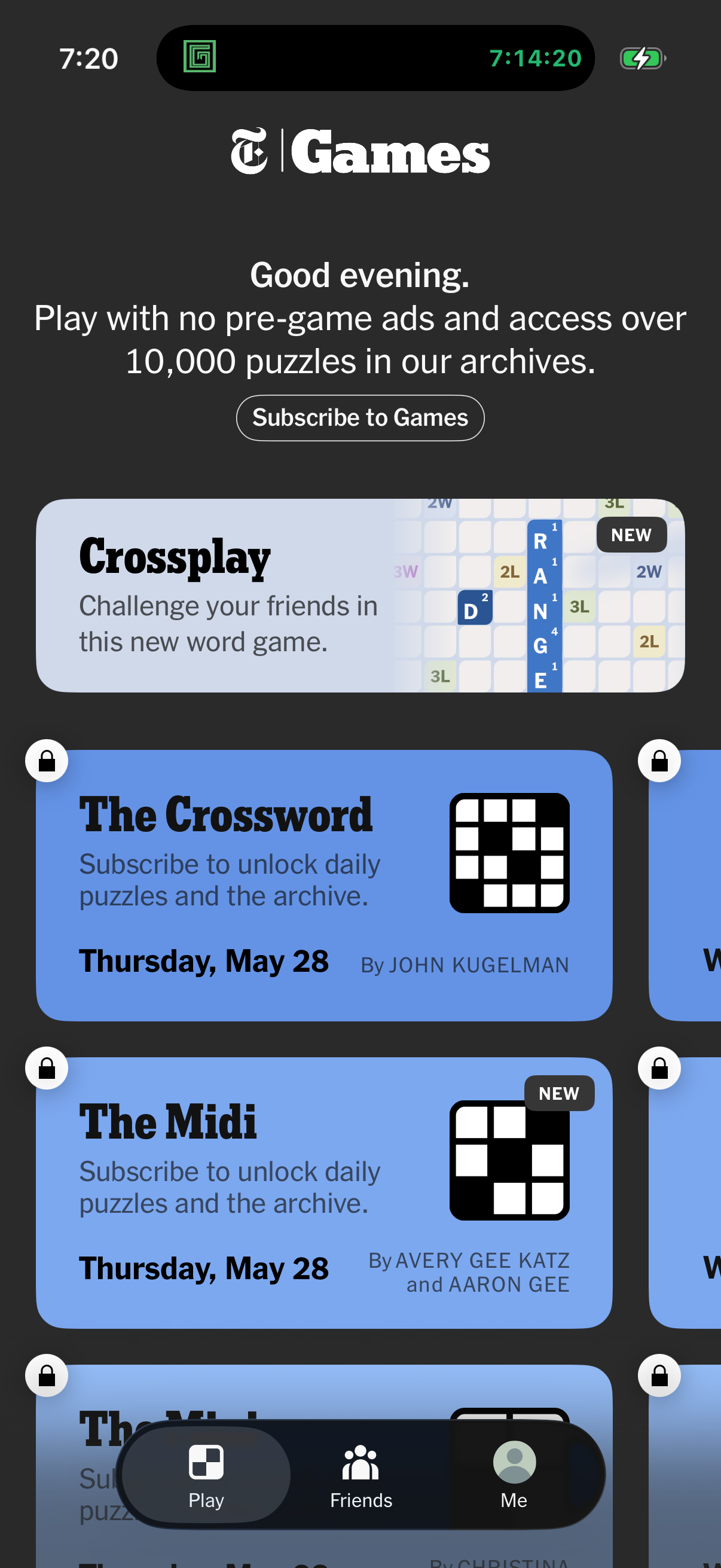 nyt-games app screenshot 2