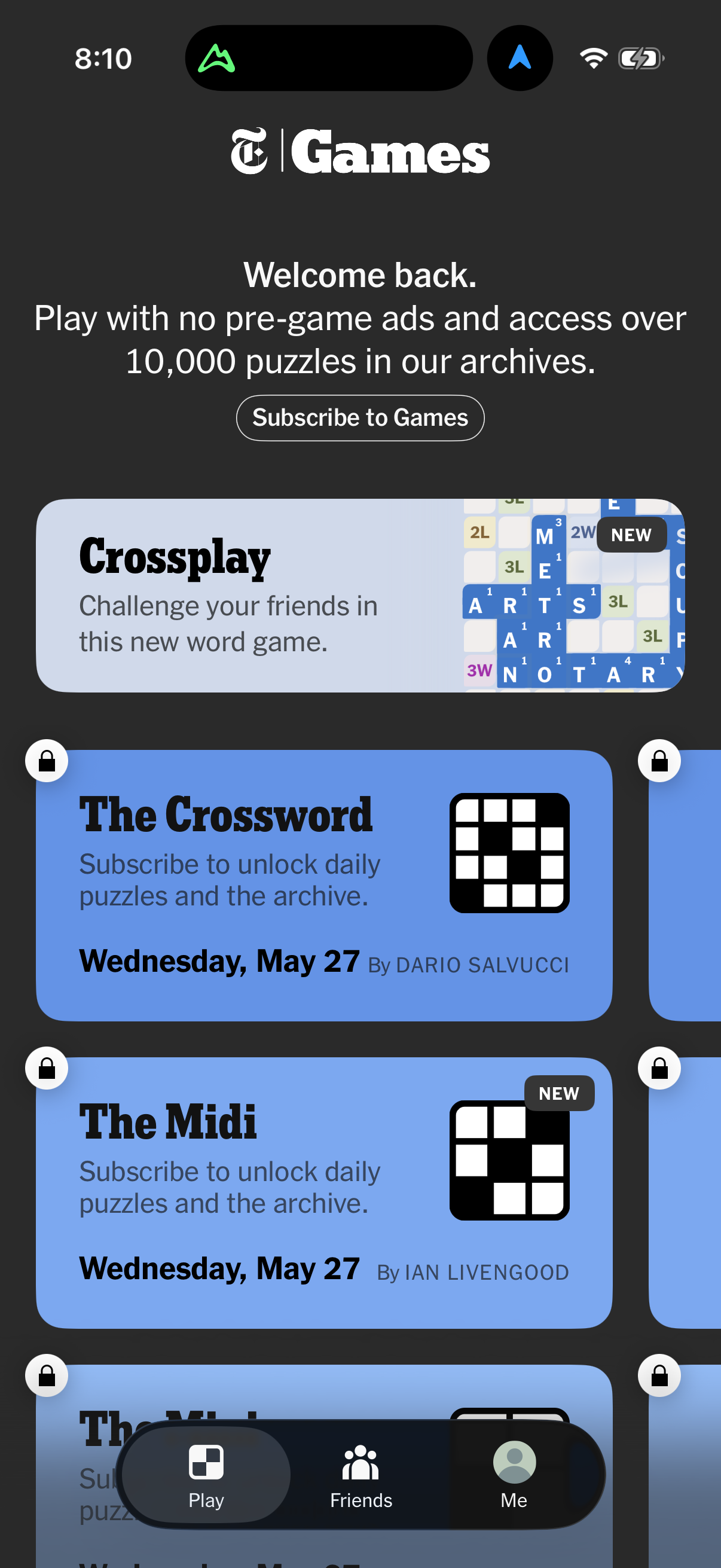Step 1 of nyt-games Main_tabs