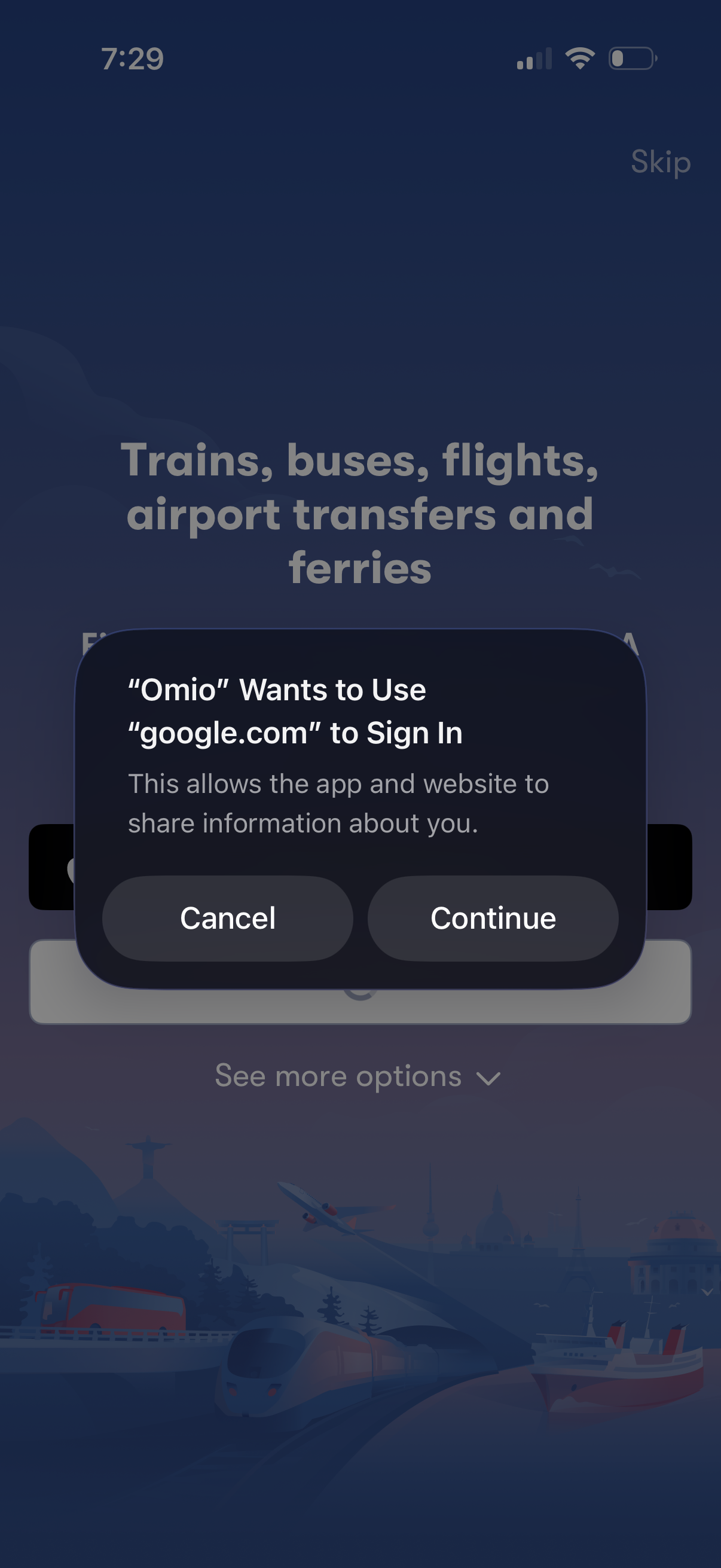 omio app screenshot 6