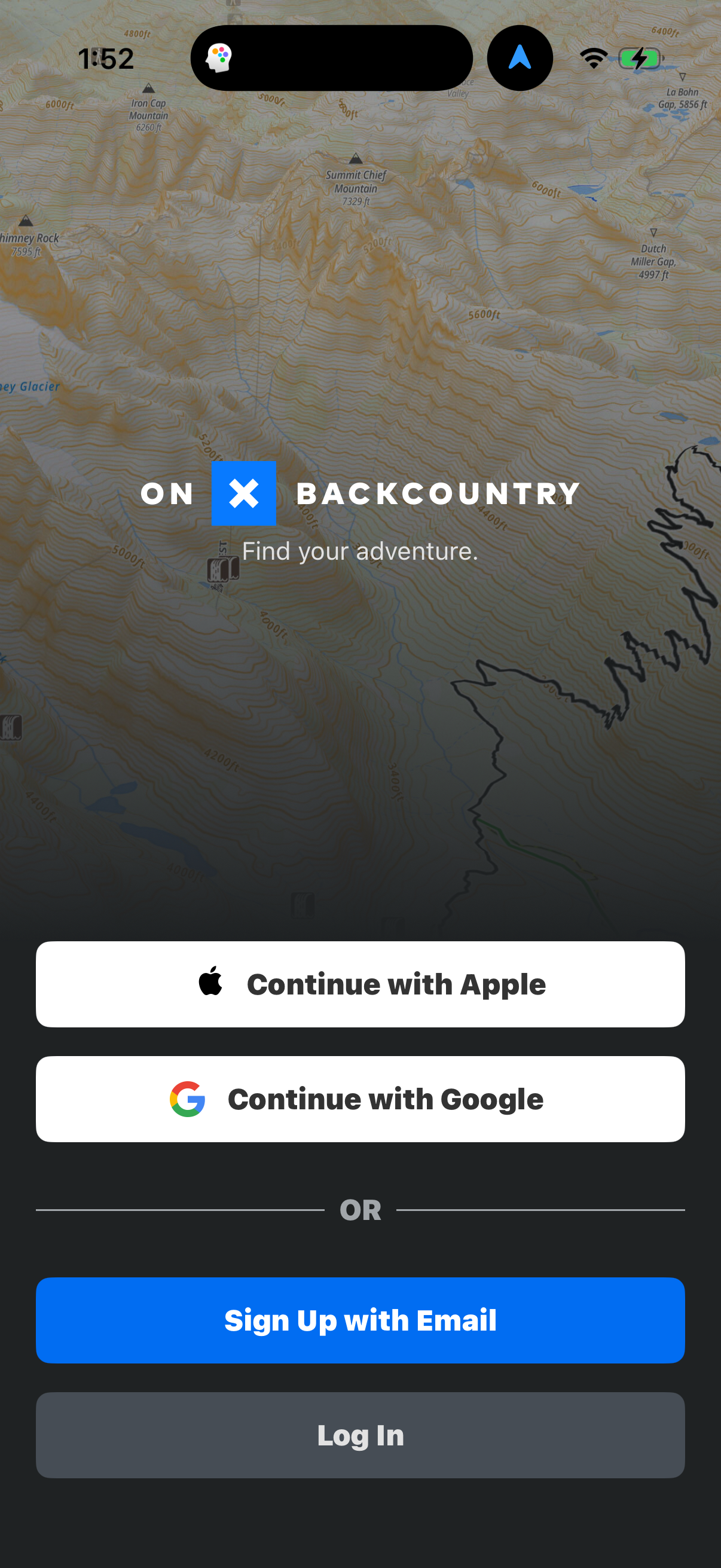 Step 1 of onx-backcountry Main_tabs