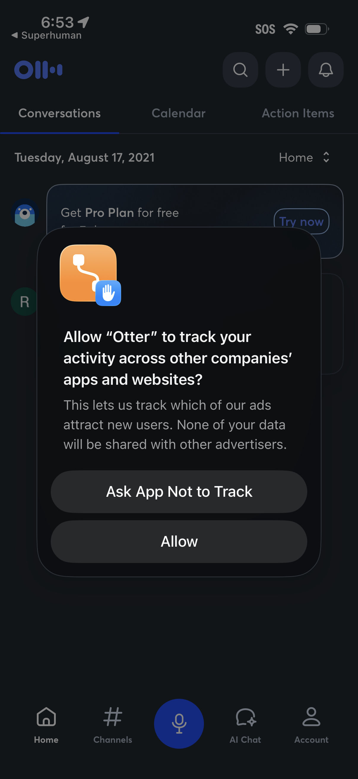 otter dismiss trial offer