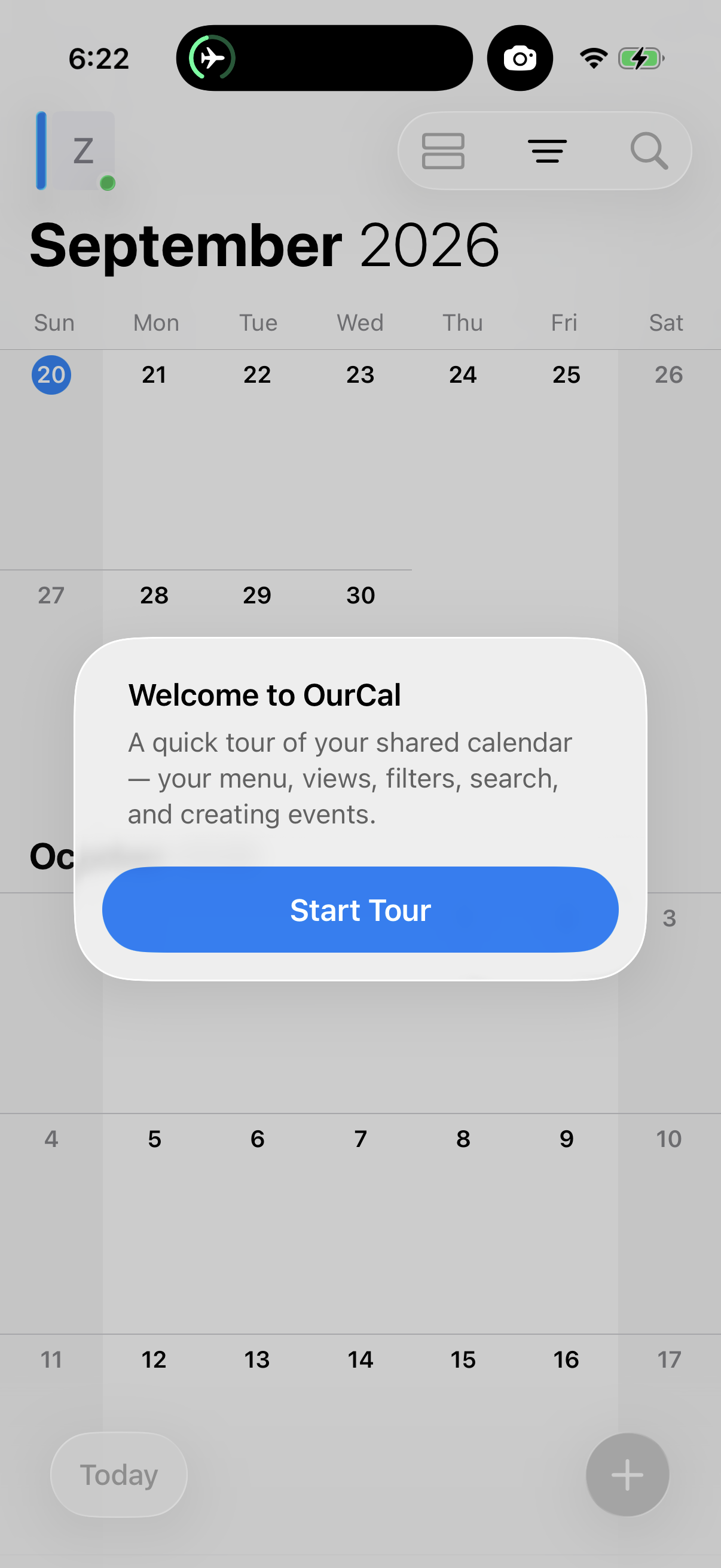 ourcal screen