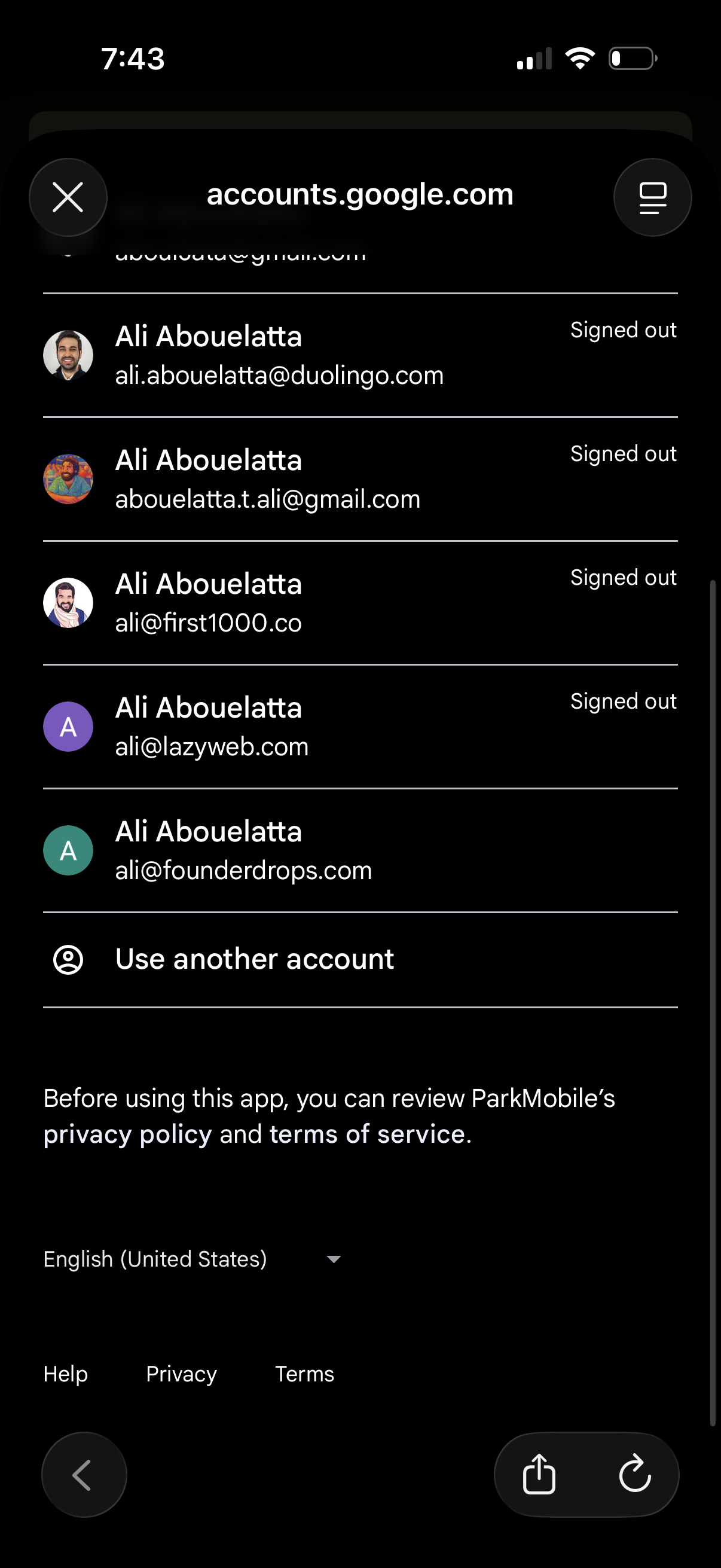 parkmobile app screenshot 6