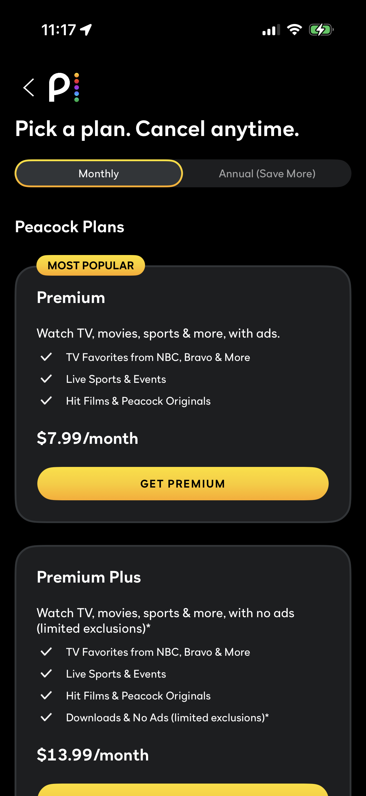 peacock Paywall