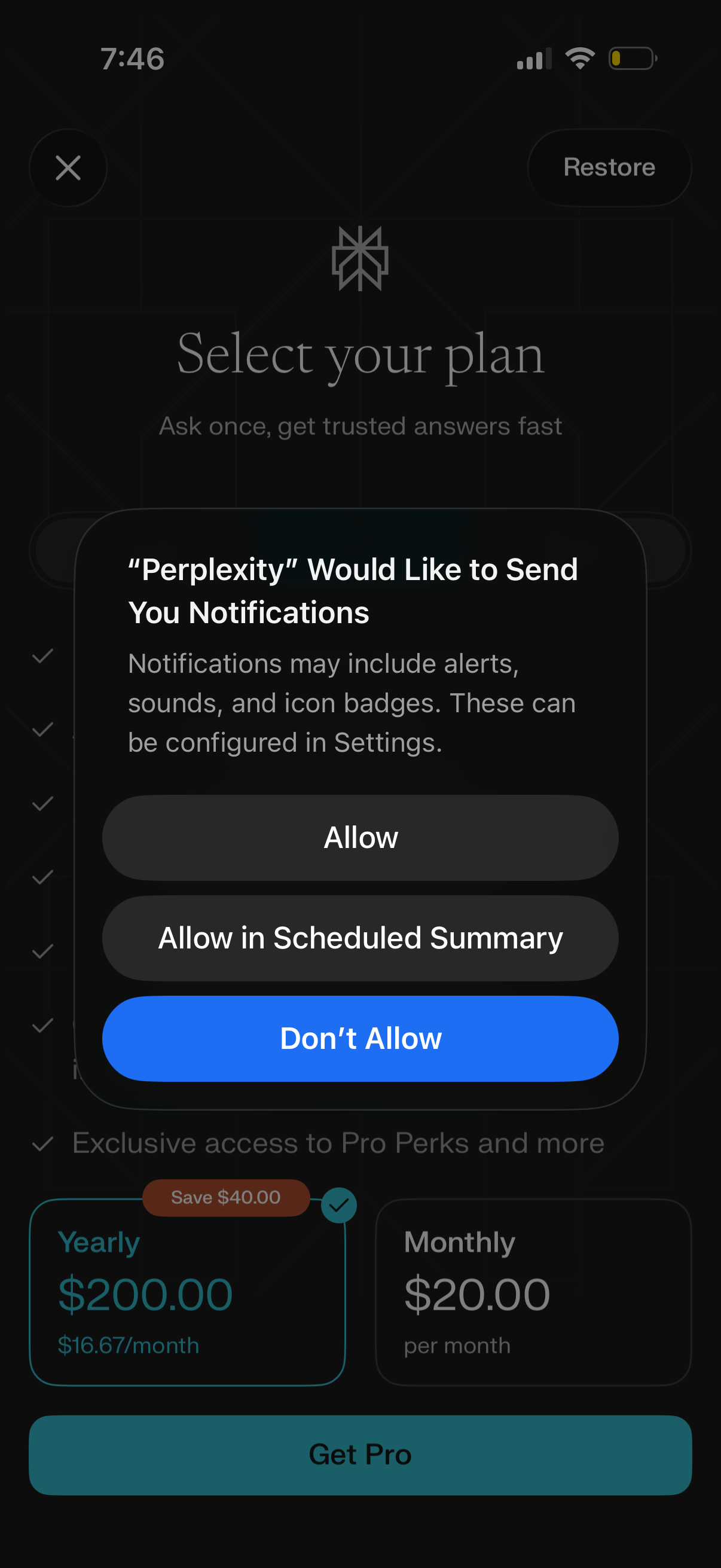 perplexity app screenshot 3