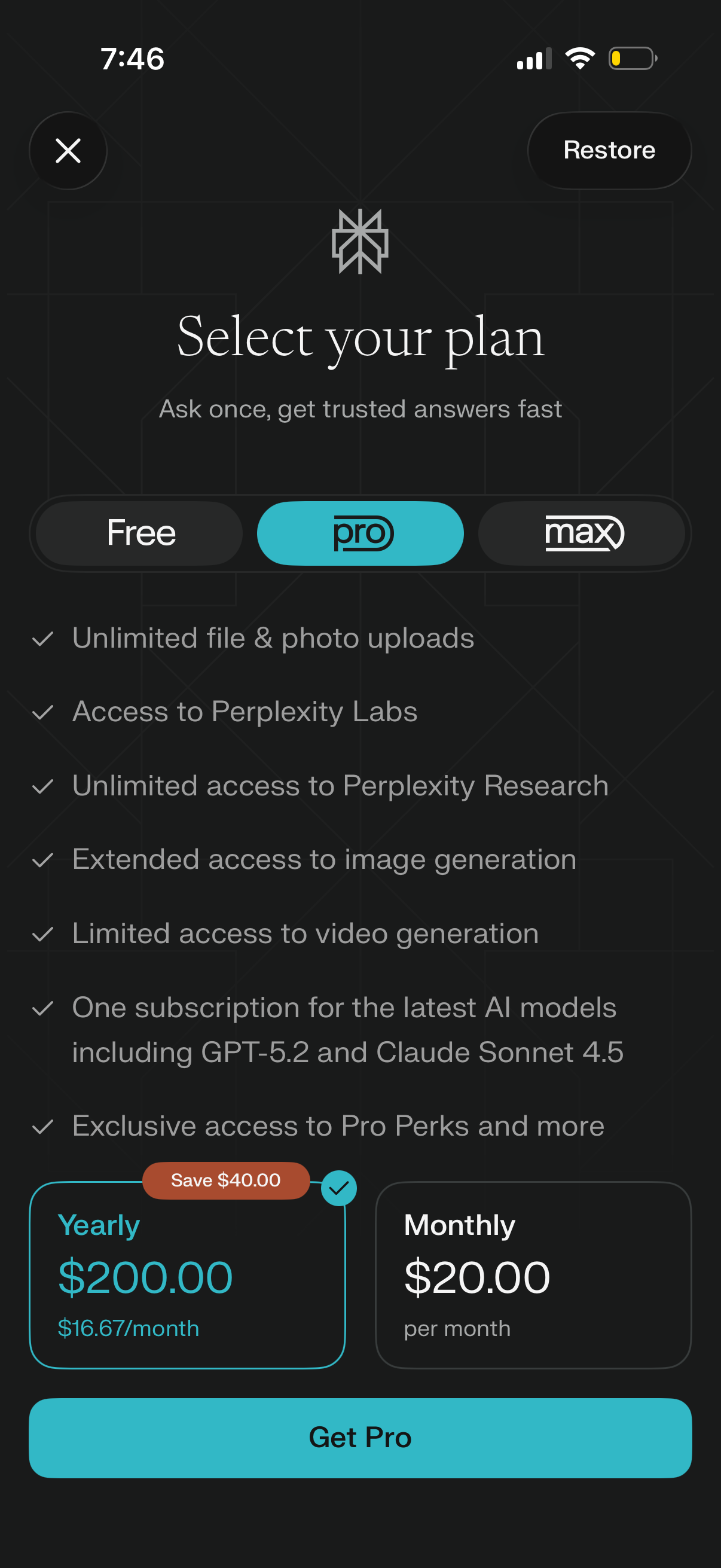 perplexity app screenshot 2